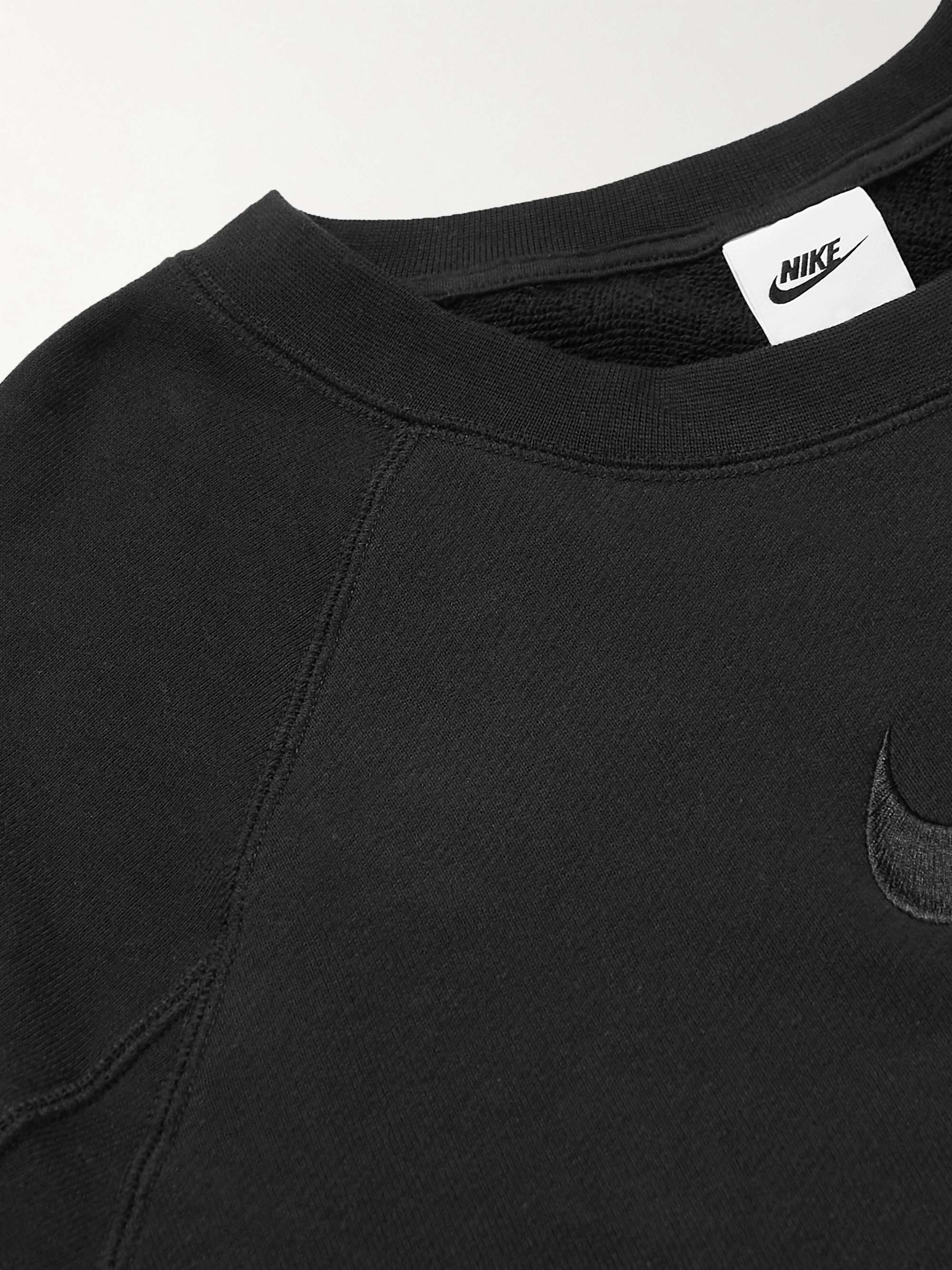 Black NSW Air Logo-Embroidered Cotton-Jersey Sweatshirt | NIKE | MR PORTER