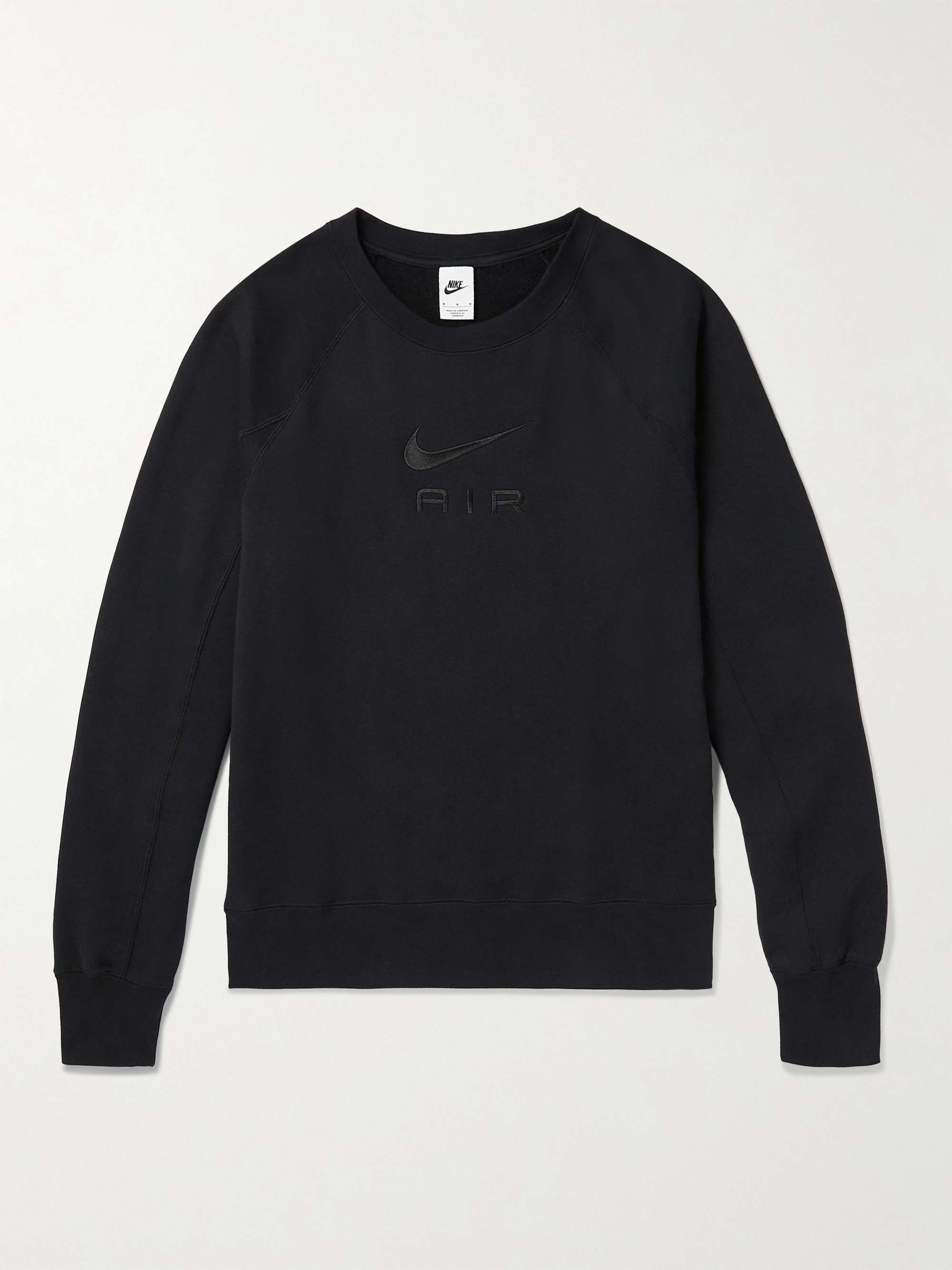 NIKE NSW Air Logo-Embroidered Cotton-Jersey Sweatshirt
