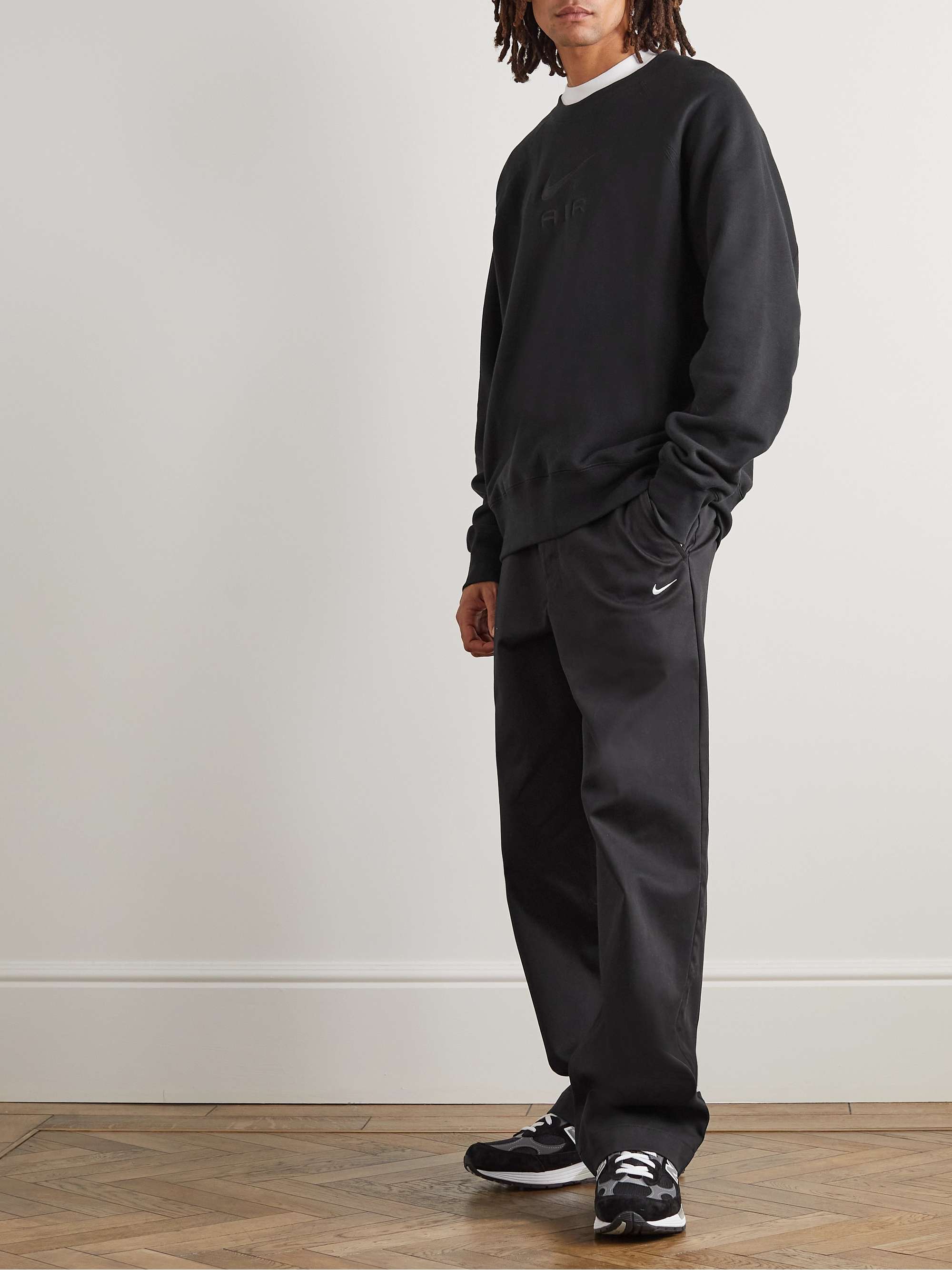 NIKE NSW Air Logo-Embroidered Cotton-Jersey Sweatshirt