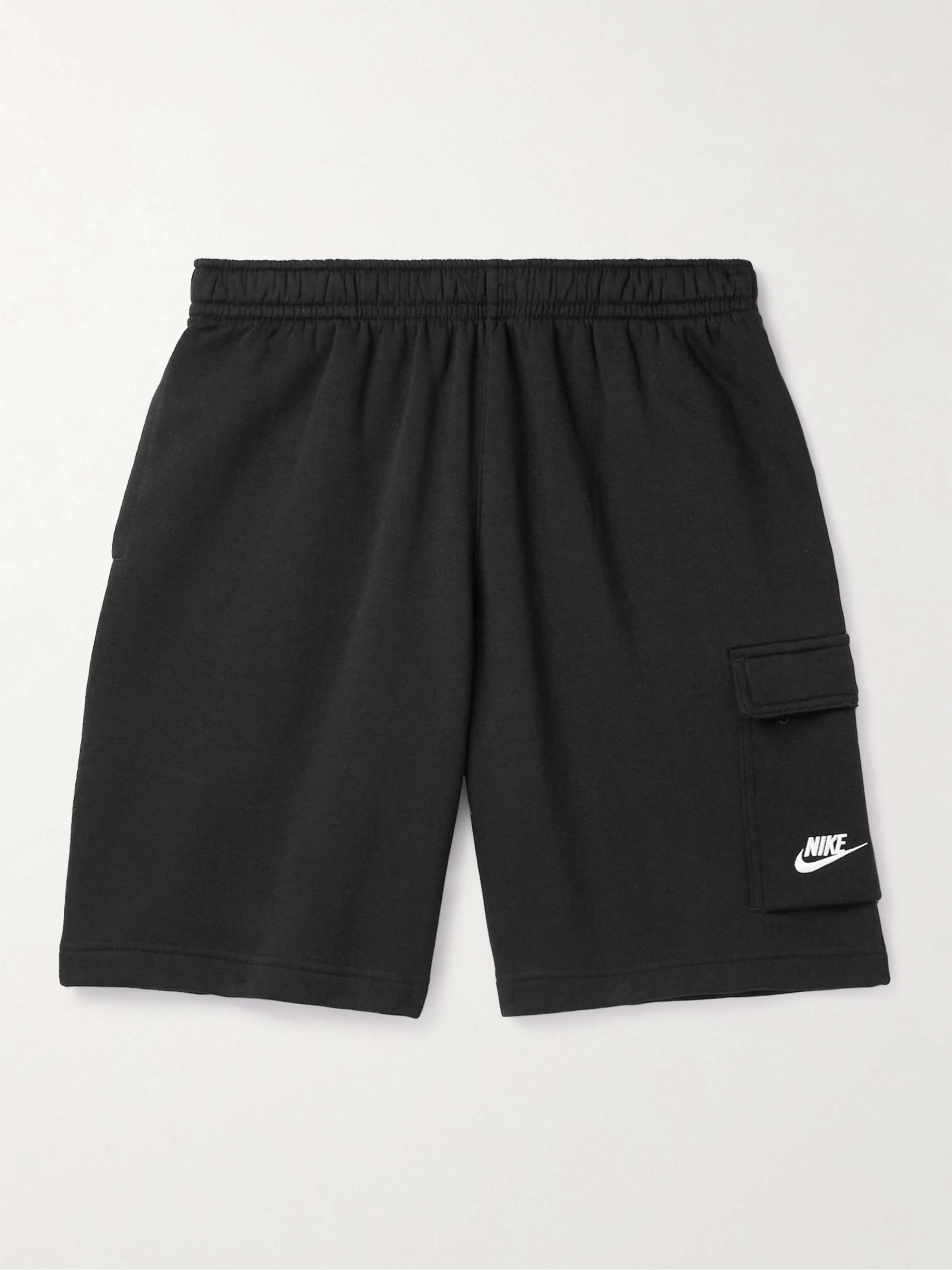 NIKE Sportswear Club Wide-Leg Cotton-Blend Jersey Cargo Shorts for Men