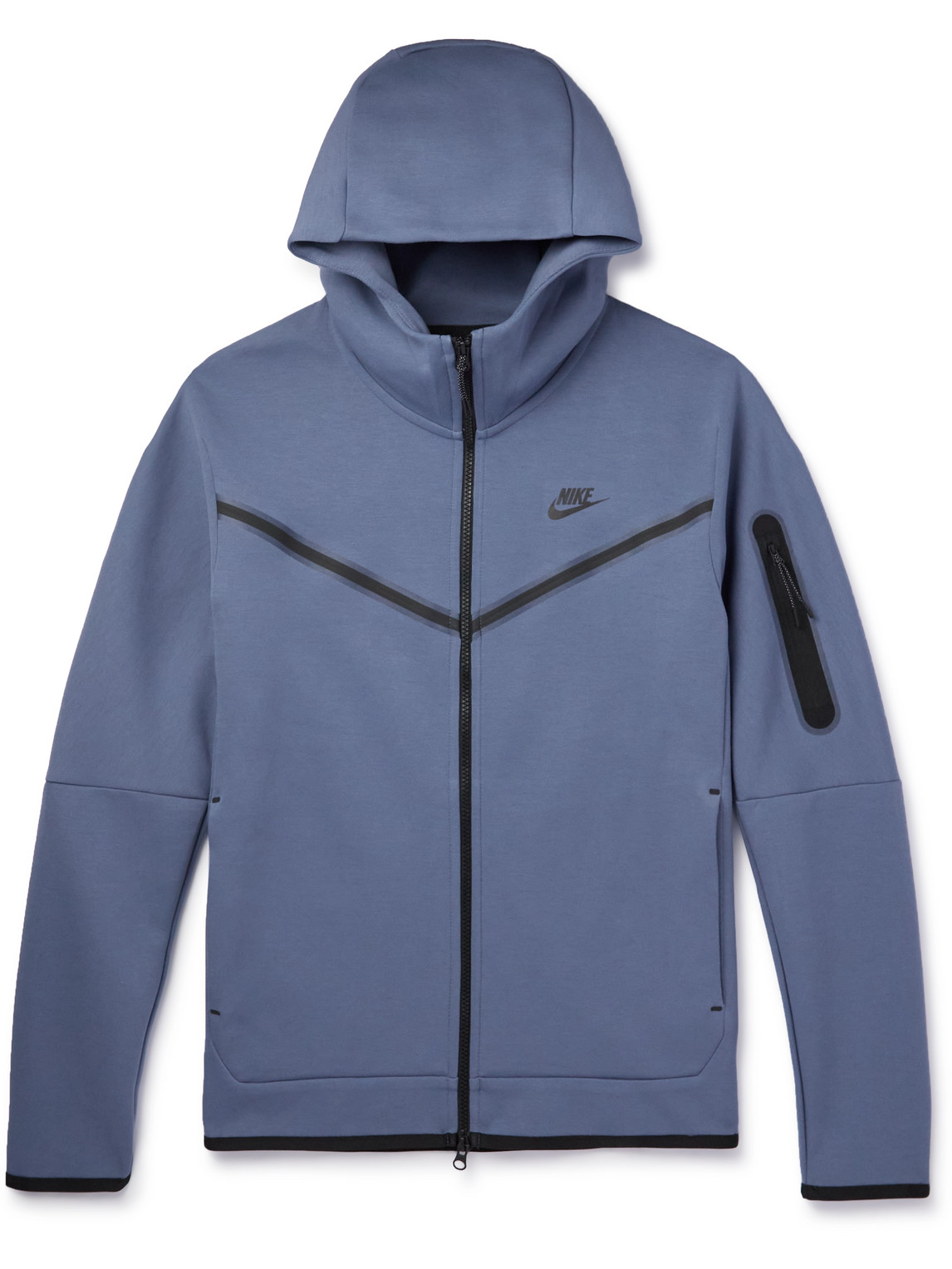Nike Sportswear Cotton-blend Tech-fleece Zip-up Hoodie In Blue