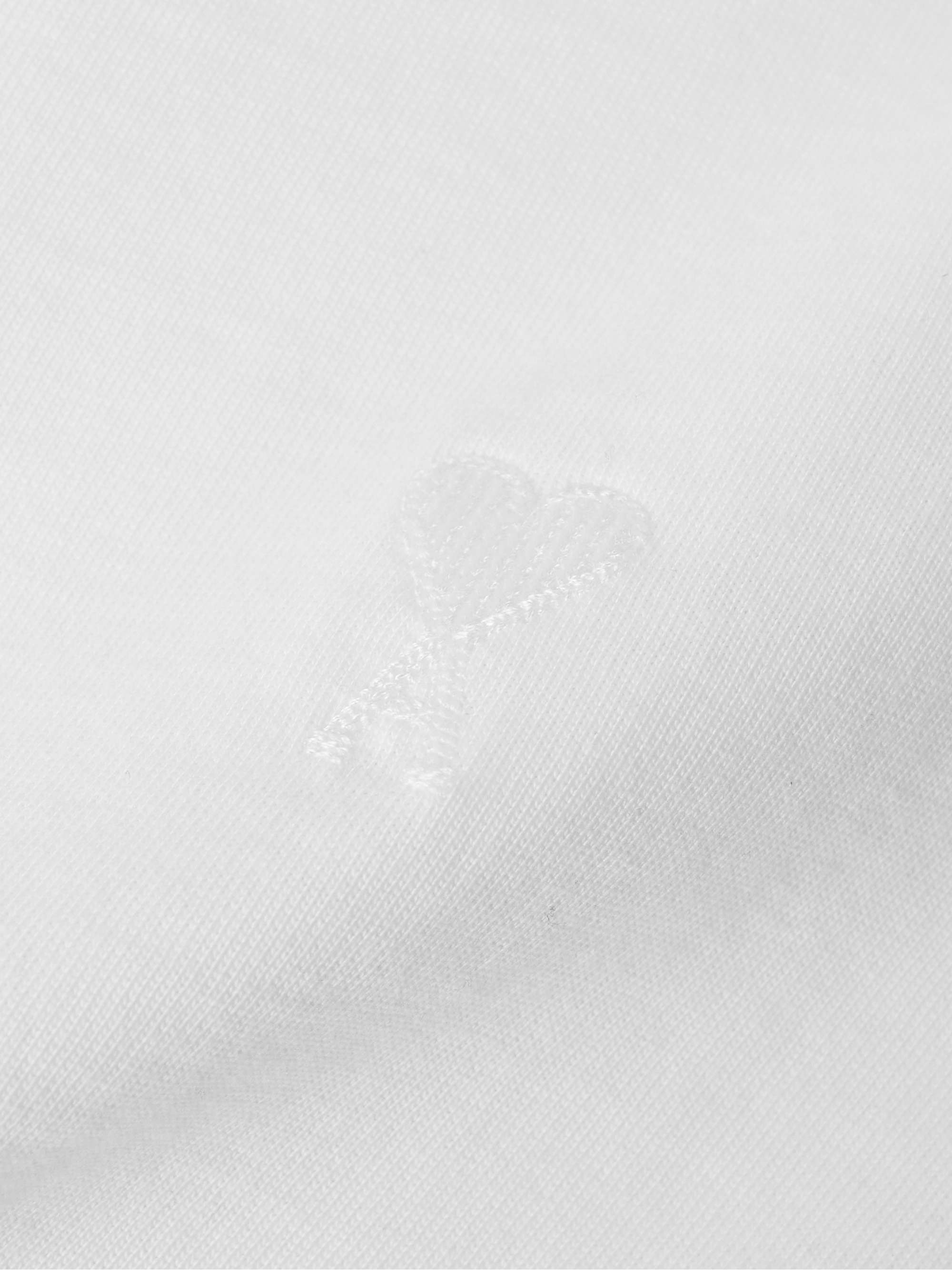 AMI PARIS ADC Logo-Embroidered Organic Cotton-Jersey T-Shirt
