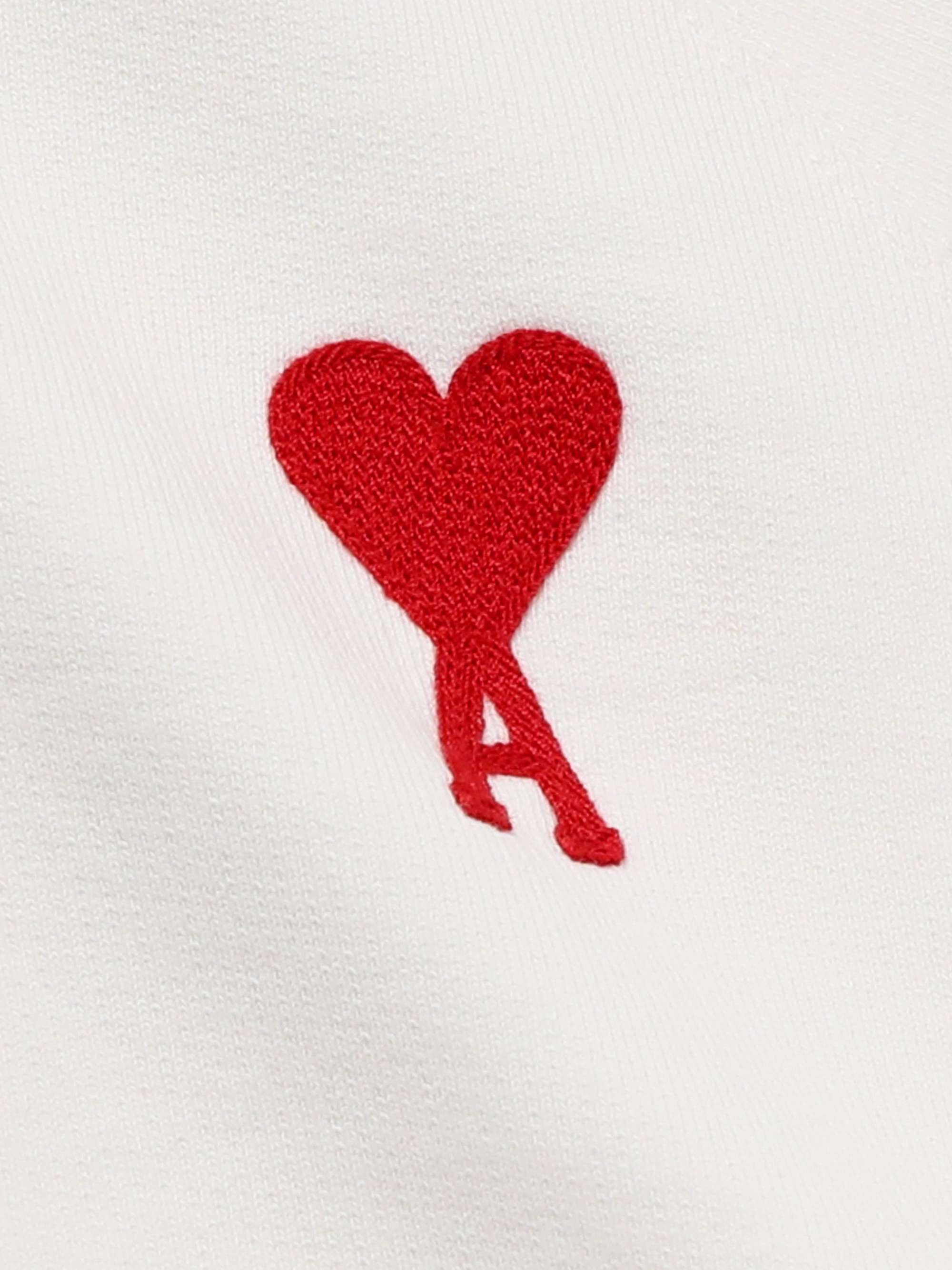 AMI PARIS Logo-Embroidered Cotton-Blend Jersey Hoodie