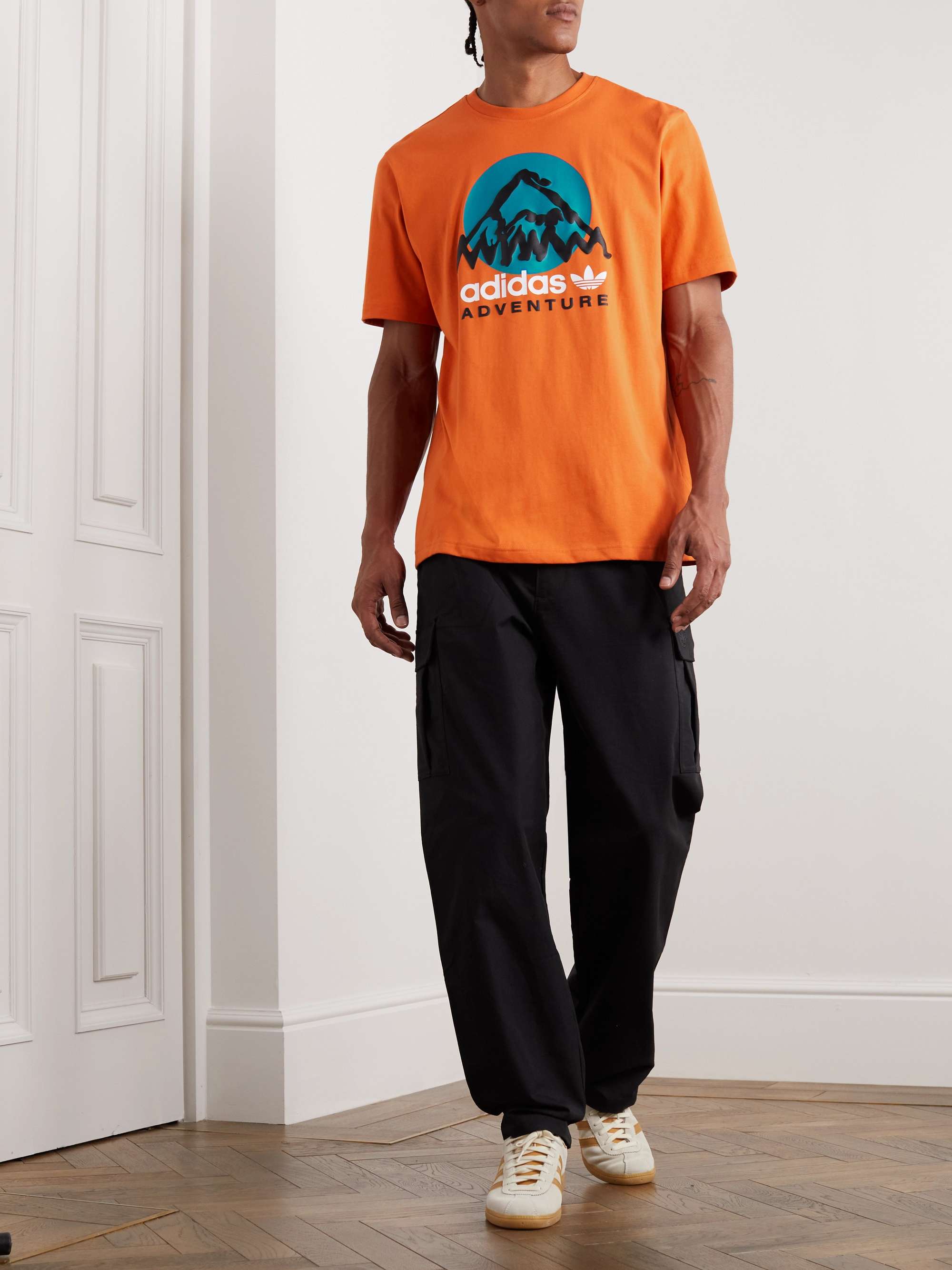 ADIDAS ORIGINALS Adventure Logo-Print Cotton-Jersey T-Shirt