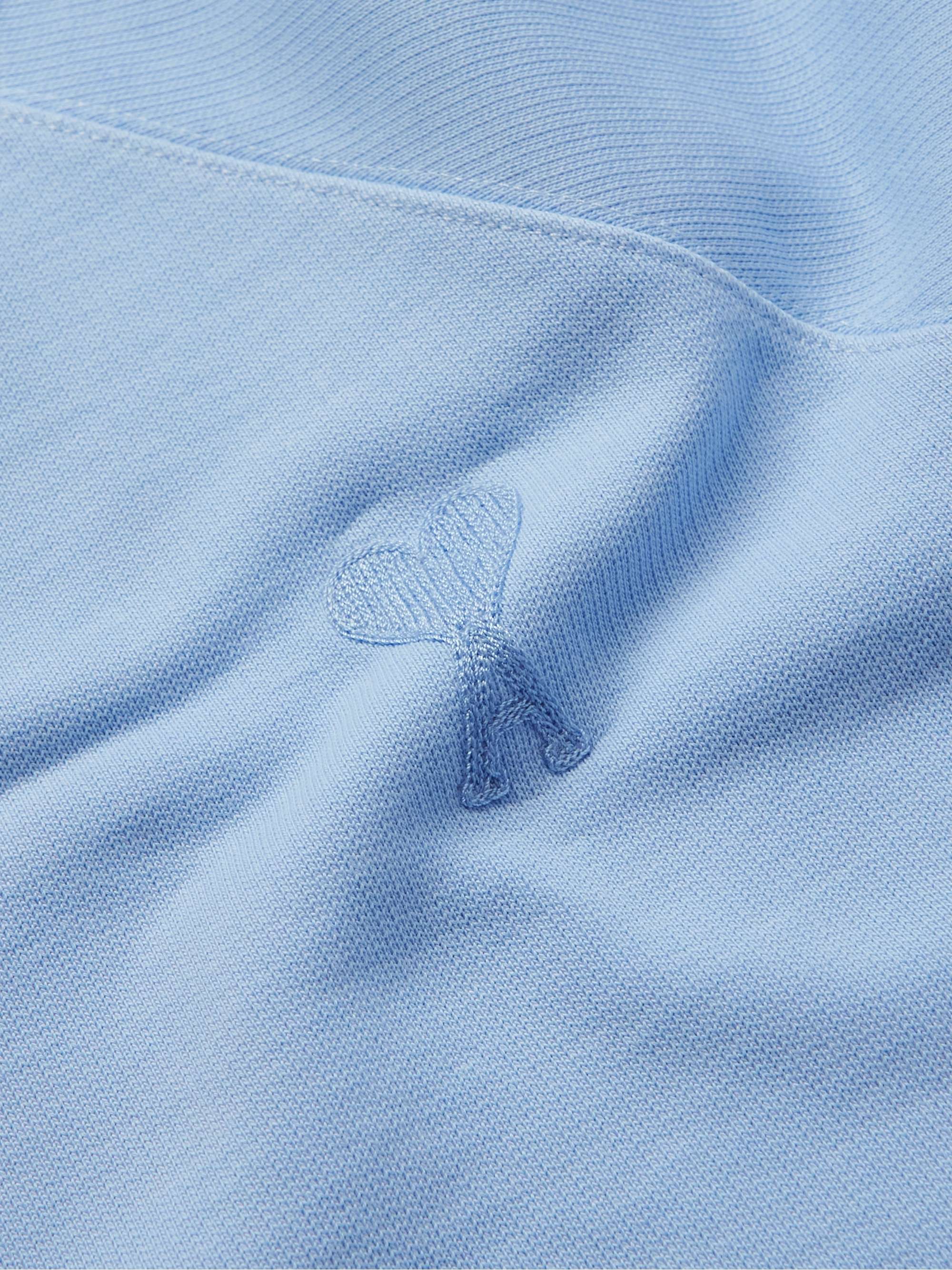 AMI PARIS Logo-Embroidered Cotton-Jersey Sweatshirt