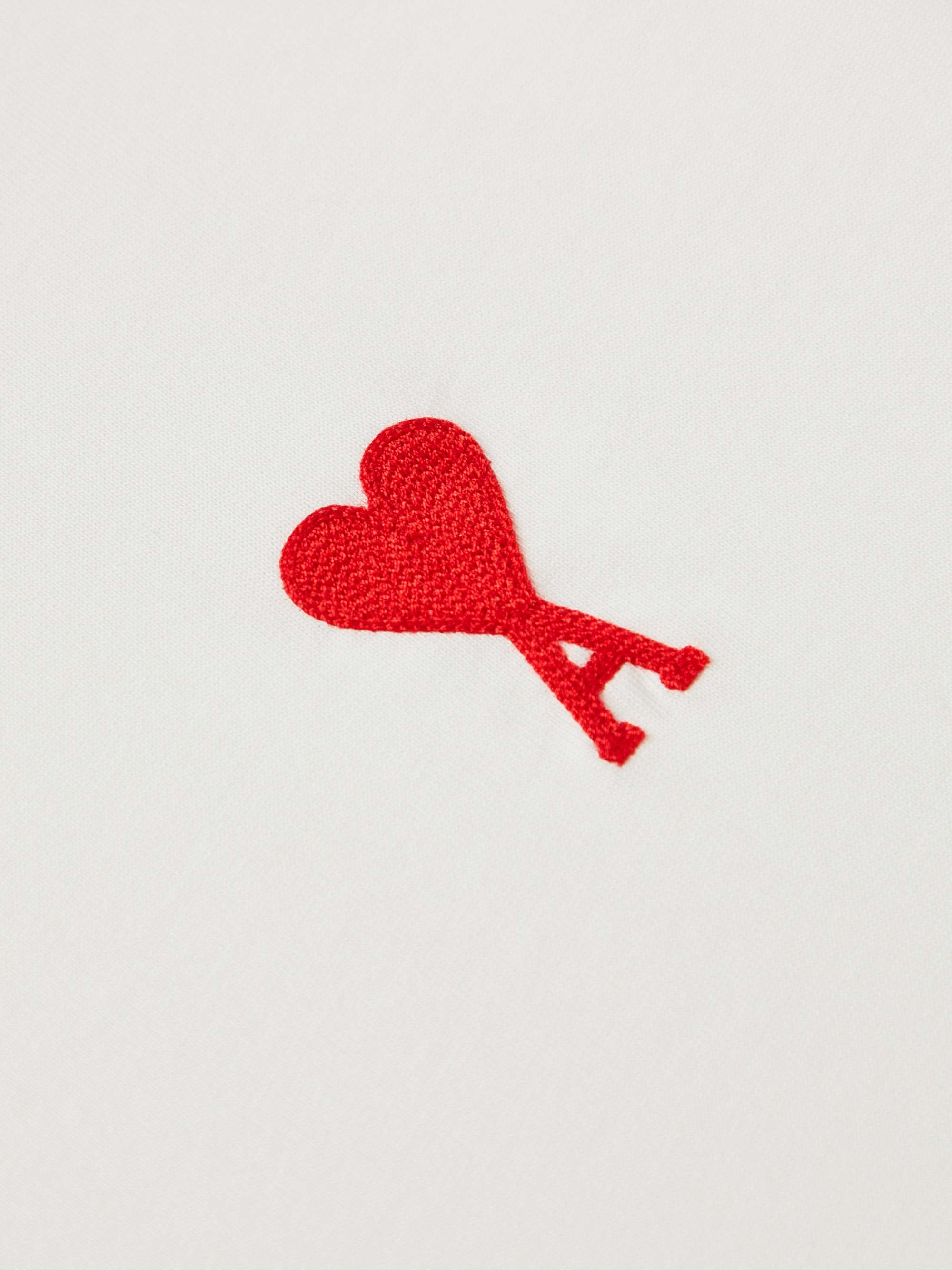 AMI PARIS Logo-Embroidered Cotton-Jersey T-Shirt
