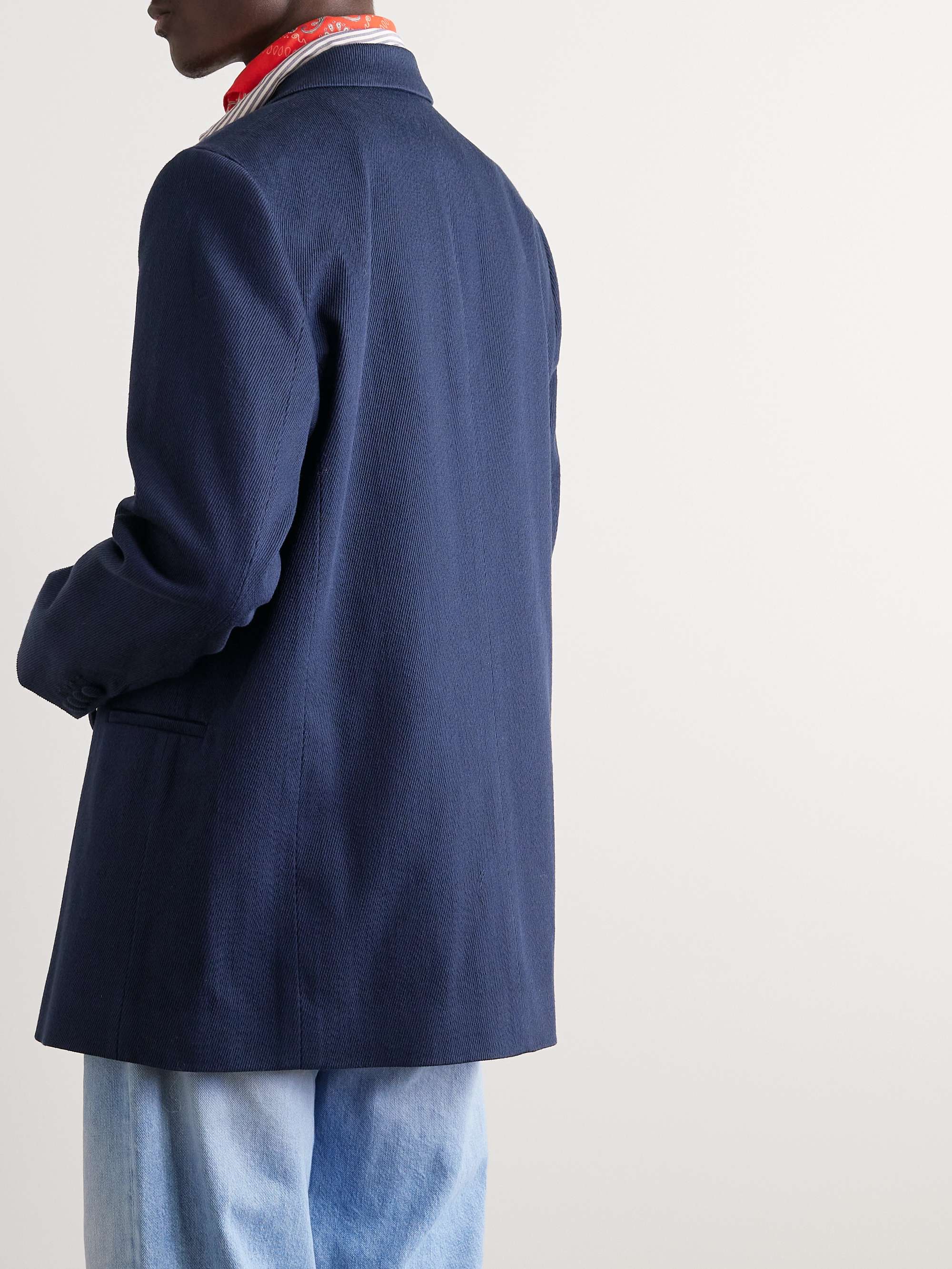 AMI PARIS Double-Breasted Cotton-Twill Suit Jacket