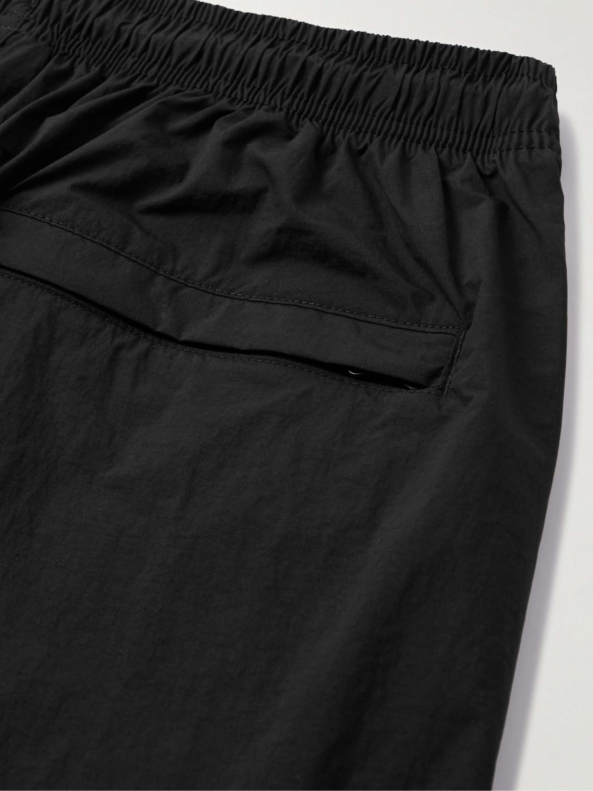 NIKE Straight-Leg Logo-Embroidered Stretch-Shell Drawstring Shorts