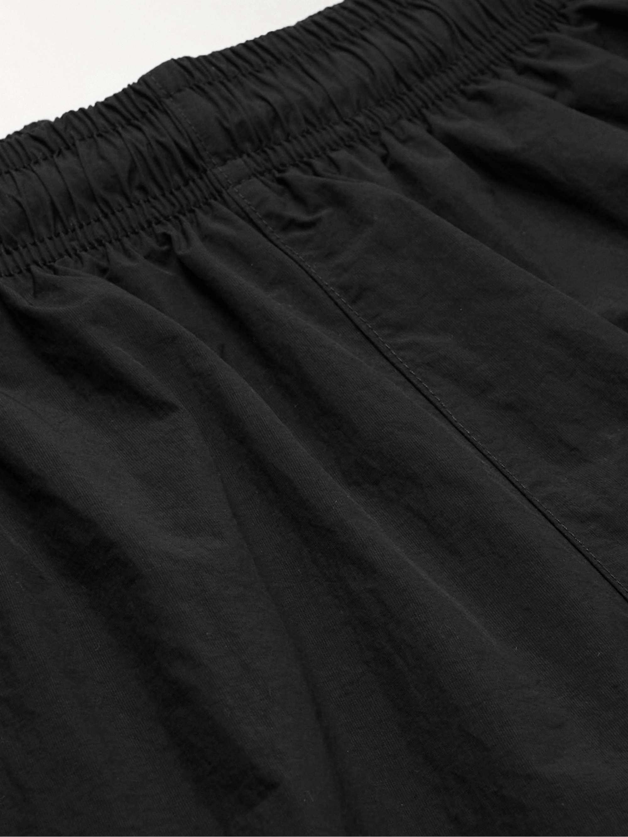 NIKE Straight-Leg Logo-Embroidered Stretch-Shell Drawstring Shorts