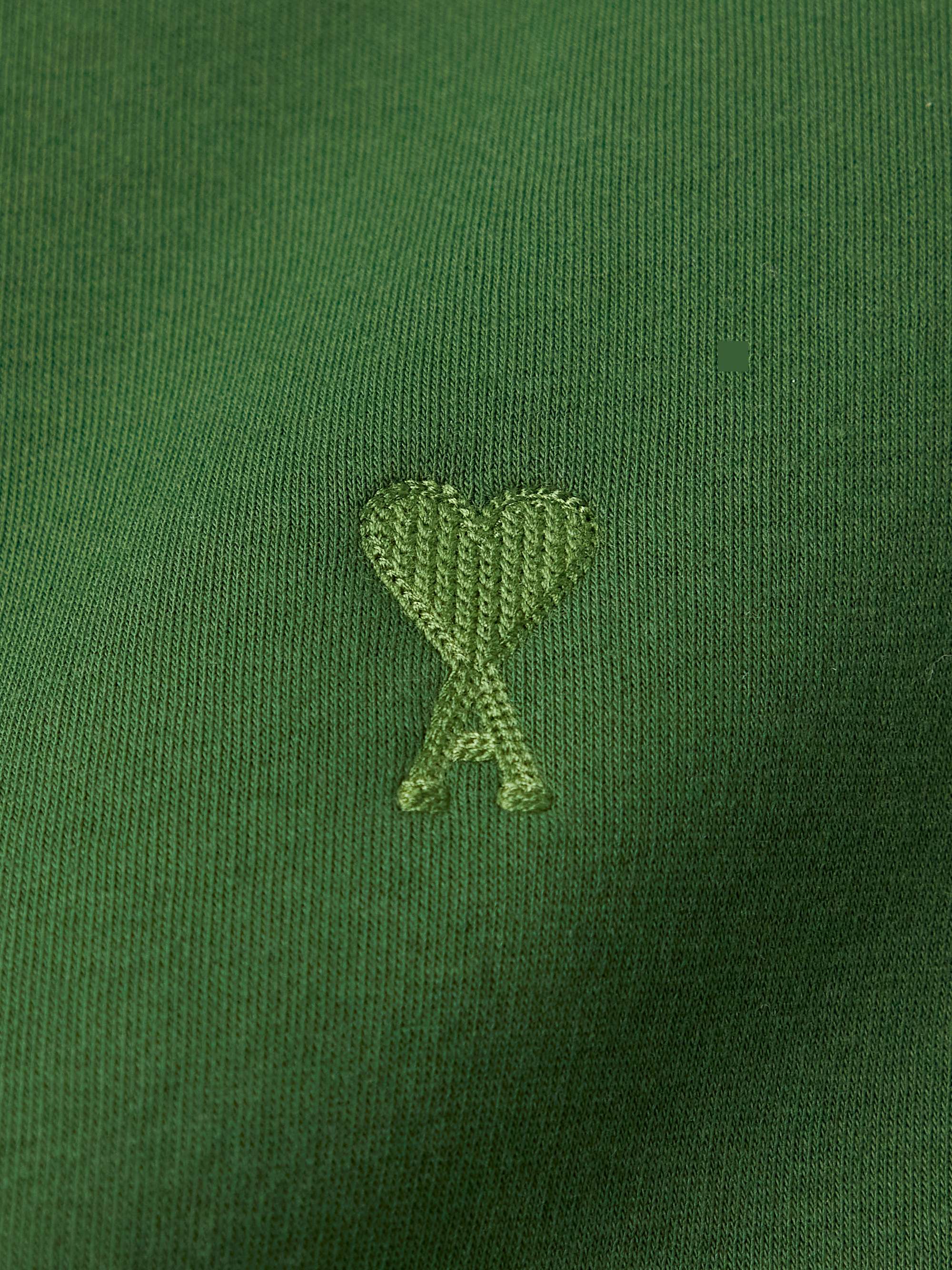 AMI PARIS Logo-Embroidered Organic Cotton-Blend Jersey Sweatshirt
