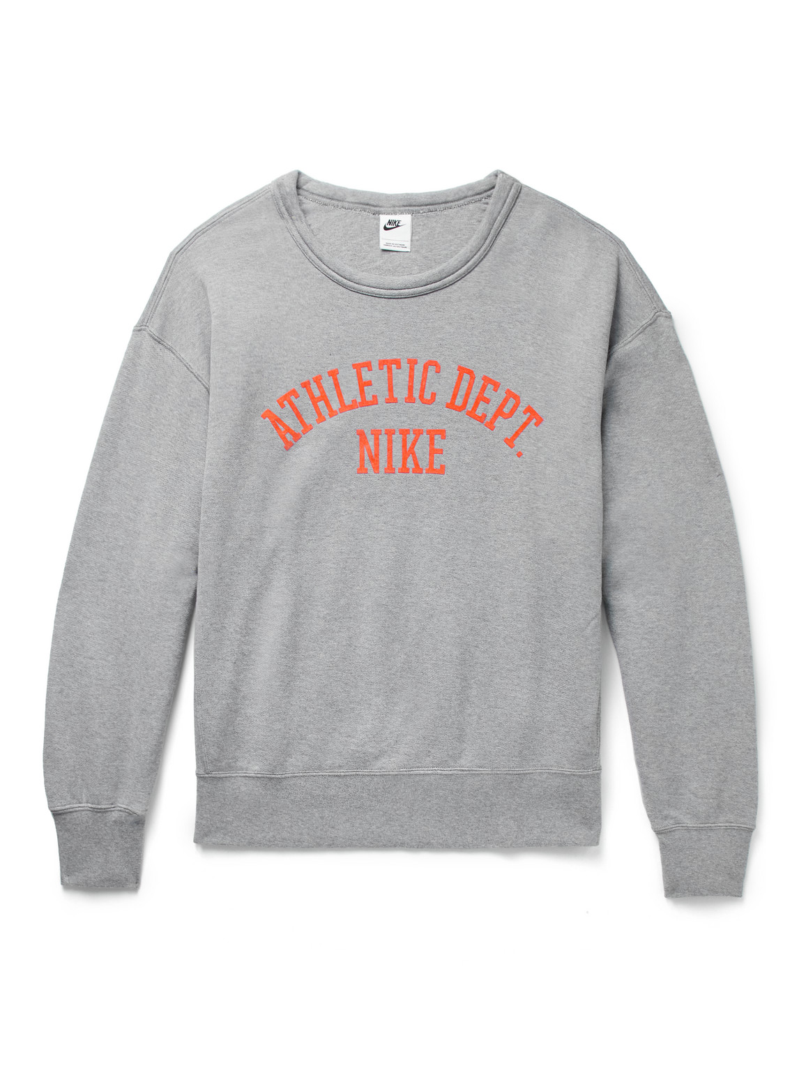 NIKE SPORTSWEAR TREND LOGO-FLOCKED COTTON-JERSEY SWEATSHIRT