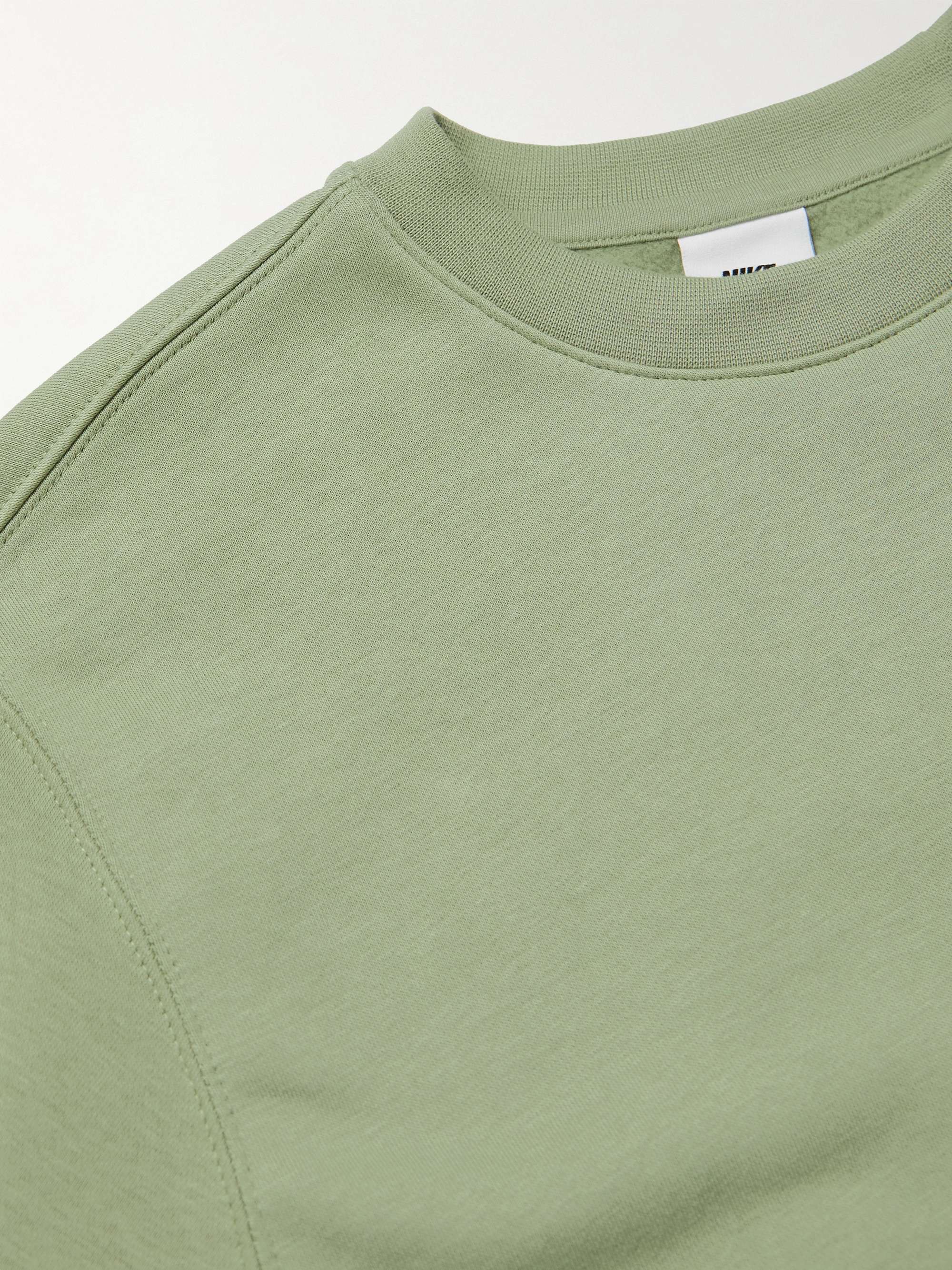 NIKE NSW Club Logo-Embroidered Cotton-Blend Jersey Sweatshirt