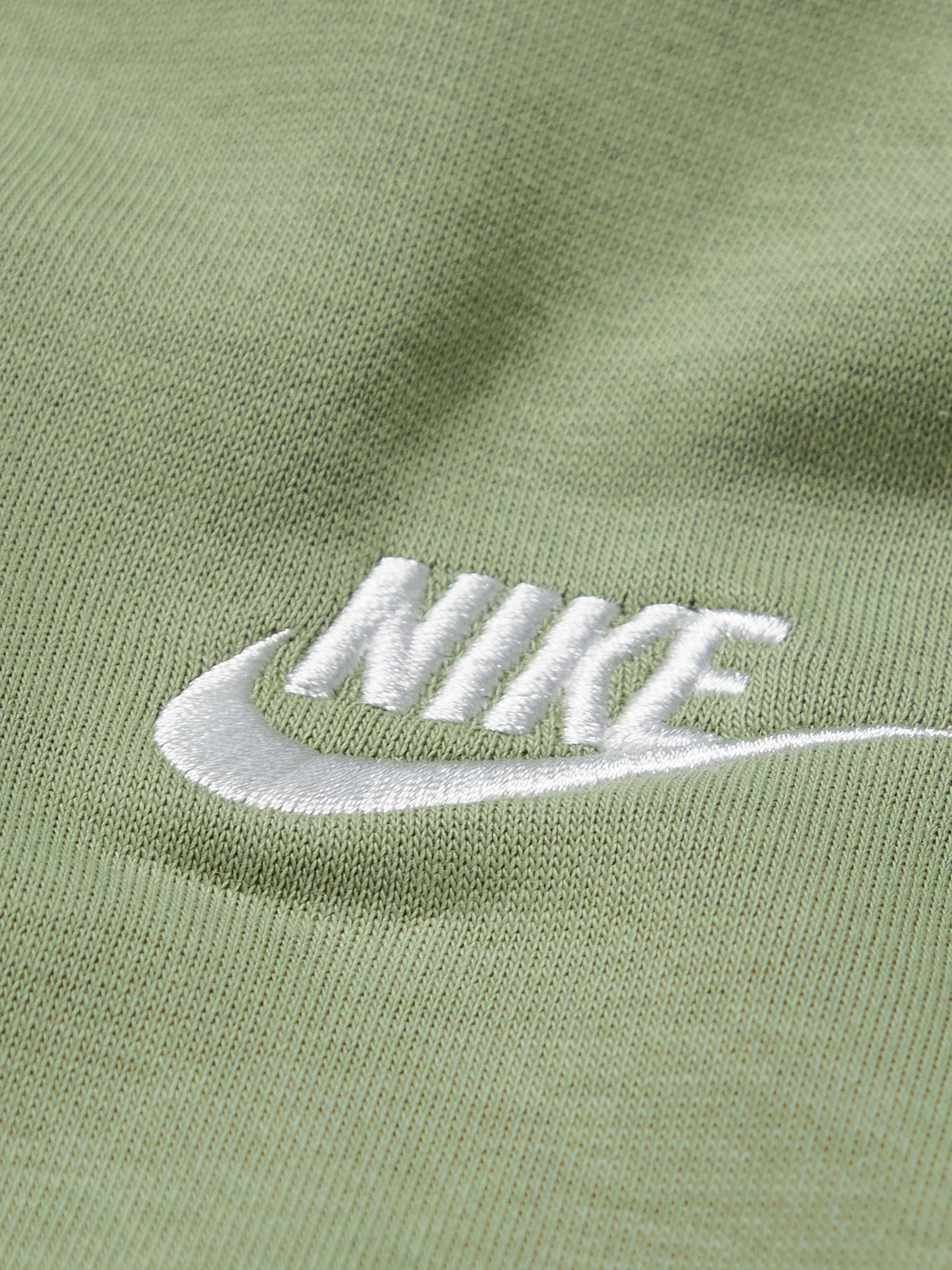 NIKE NSW Club Logo-Embroidered Cotton-Blend Jersey Sweatshirt