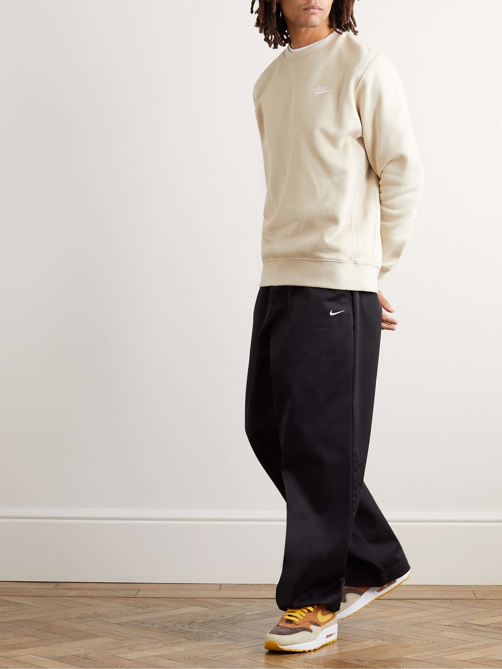 NIKE Sportswear Club Logo-Embroidered Cotton-Blend Jersey Sweatshirt