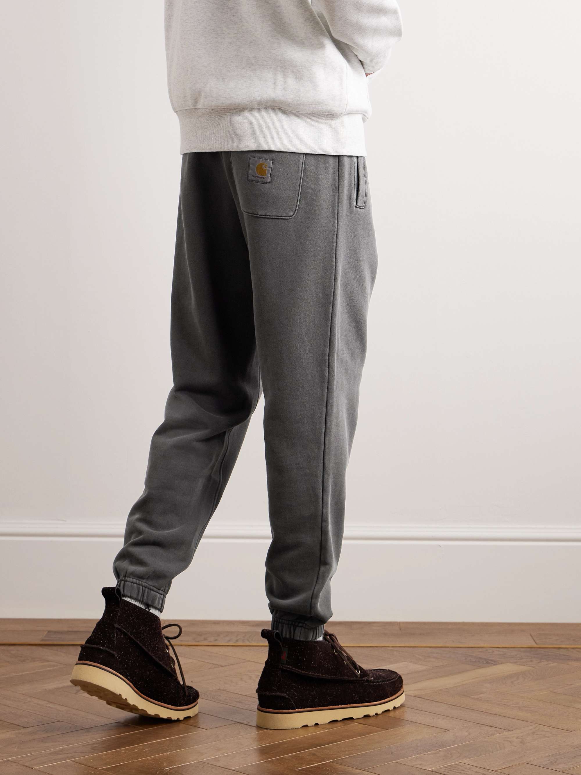 CARHARTT WIP Nelson Tapered Garment-Dyed Cotton-Jersey Sweatpants