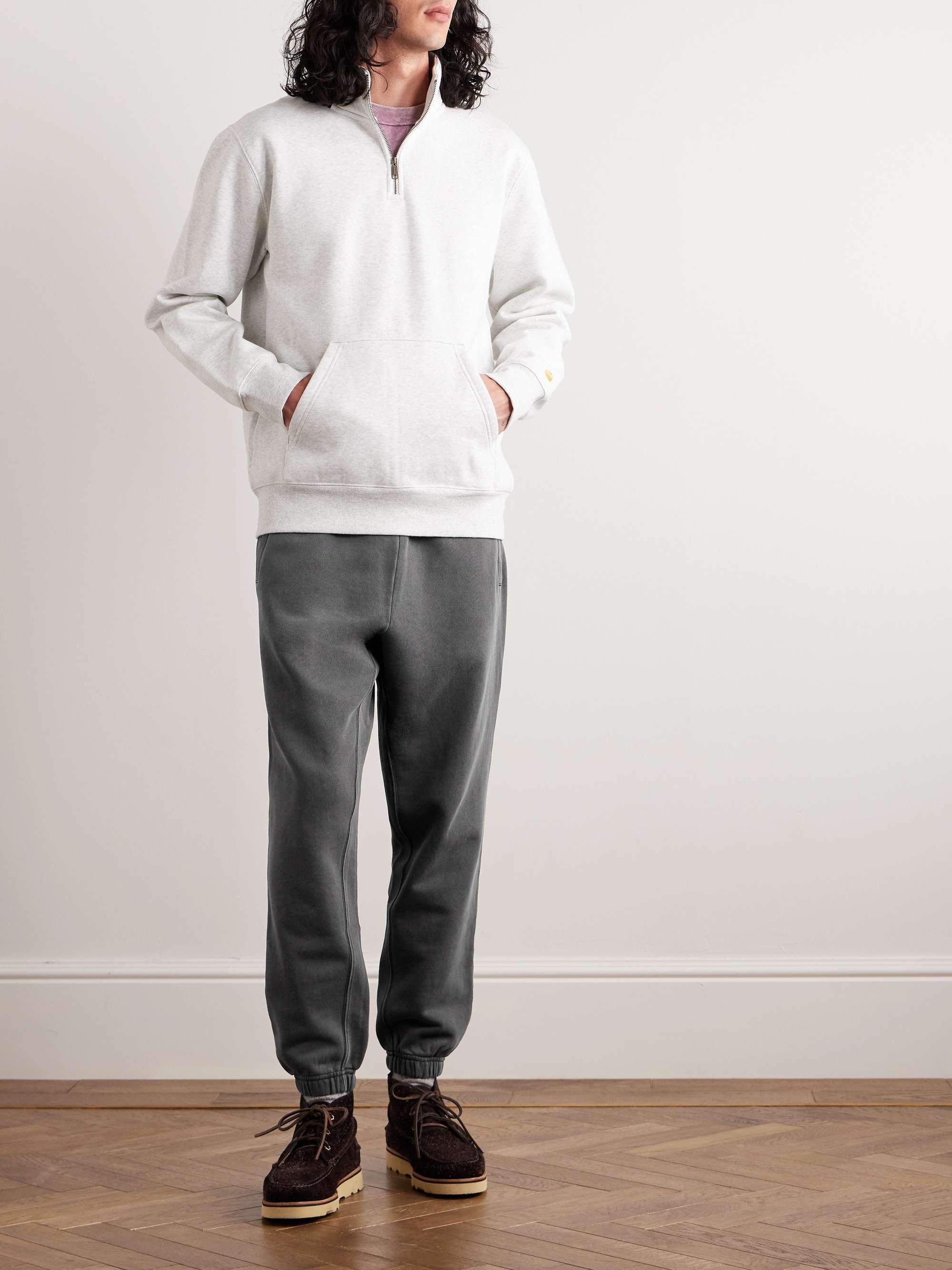 CARHARTT WIP Nelson Tapered Garment-Dyed Cotton-Jersey Sweatpants