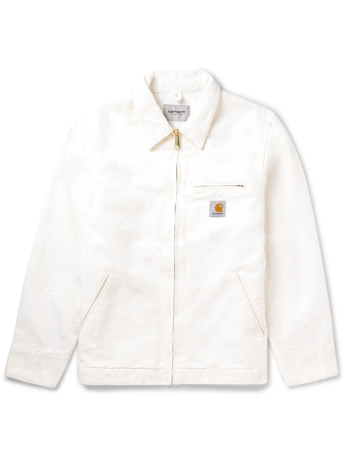 CARHARTT DETROIT CORDUROY-TRIMMED ORGANIC COTTON-CANVAS JACKET