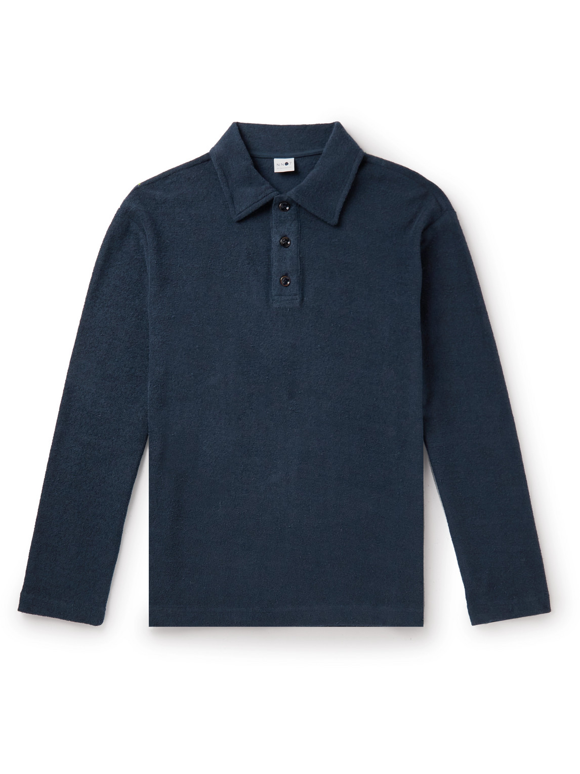 Nn07 Joey 3512 Cotton-fleece Polo Shirt In Blue