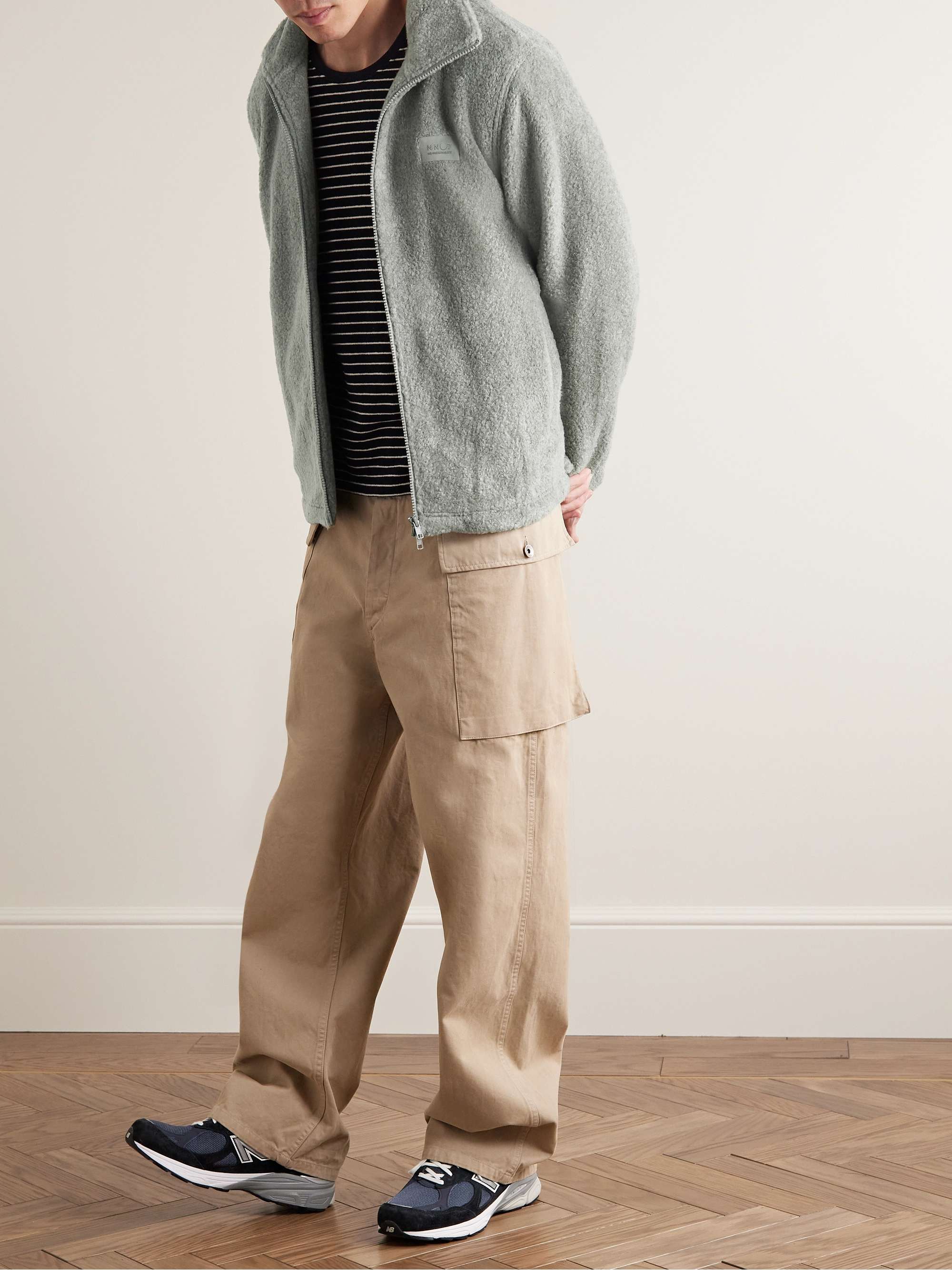 NN07 Nil Logo-Appliquéd Fleece Jacket