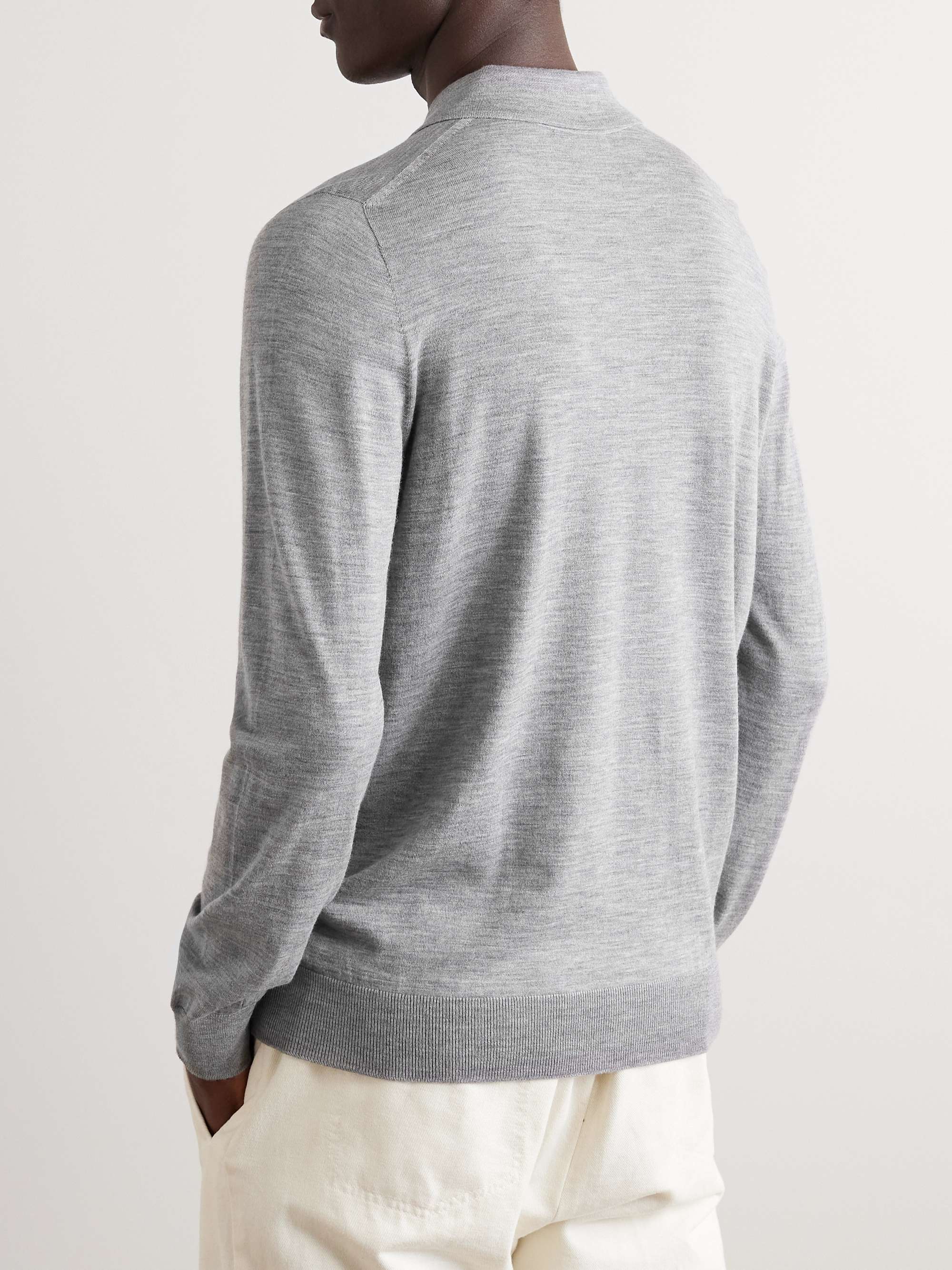 JOHNSTONS OF ELGIN Merino Wool Polo Shirt