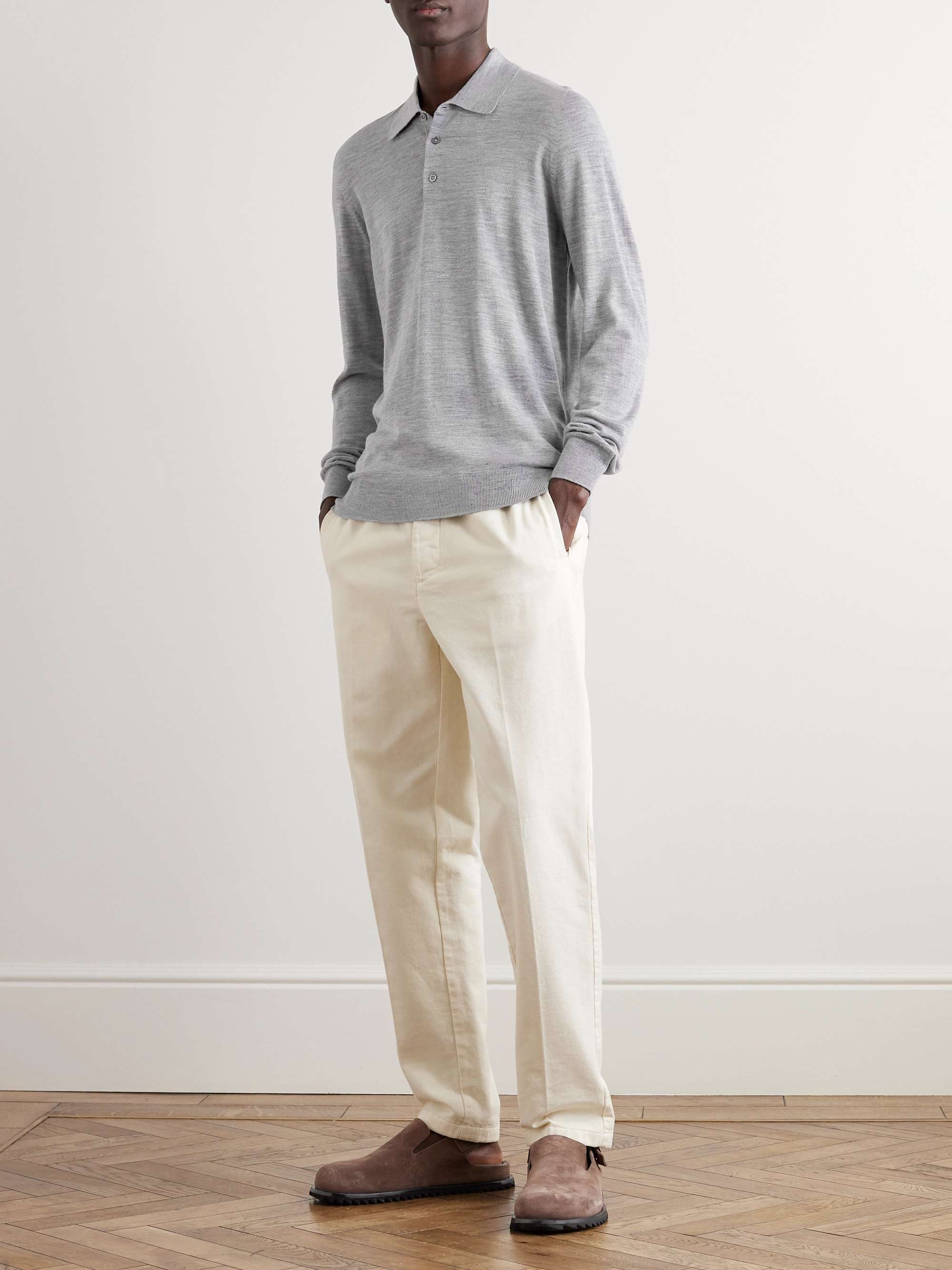 JOHNSTONS OF ELGIN Merino Wool Polo Shirt
