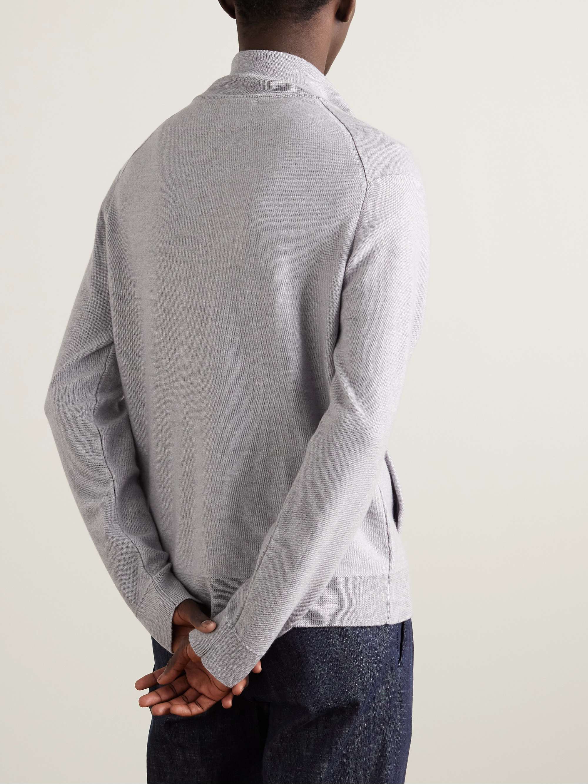 JOHNSTONS OF ELGIN Wool Zip-Up Sweater