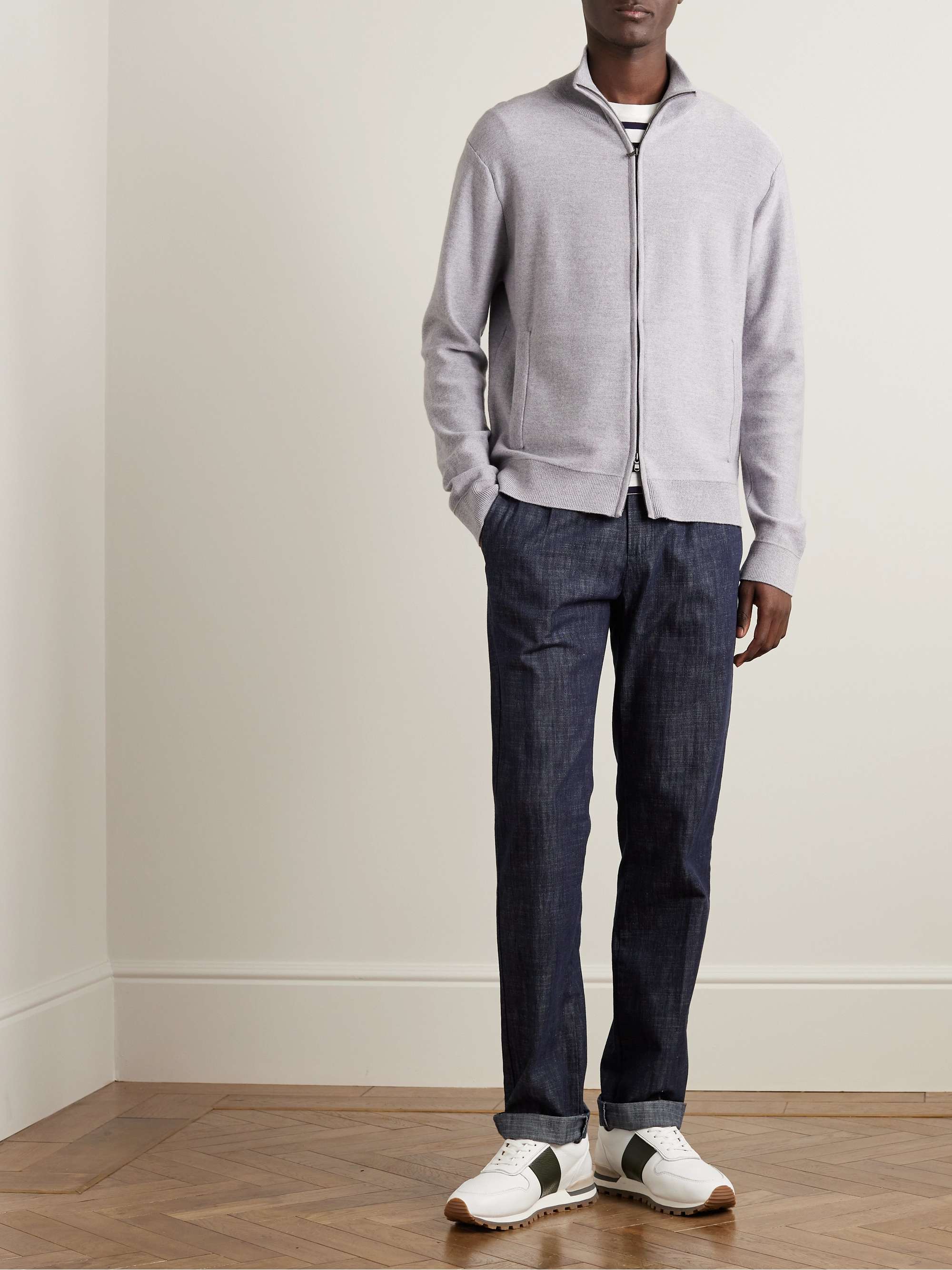 JOHNSTONS OF ELGIN Wool Zip Up Sweater for Men MR PORTER