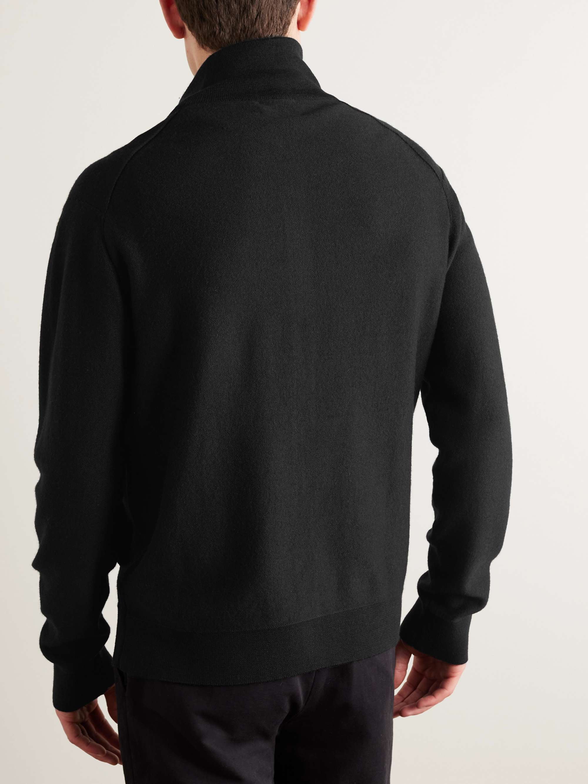JOHNSTONS OF ELGIN Wool Zip-Up Sweater