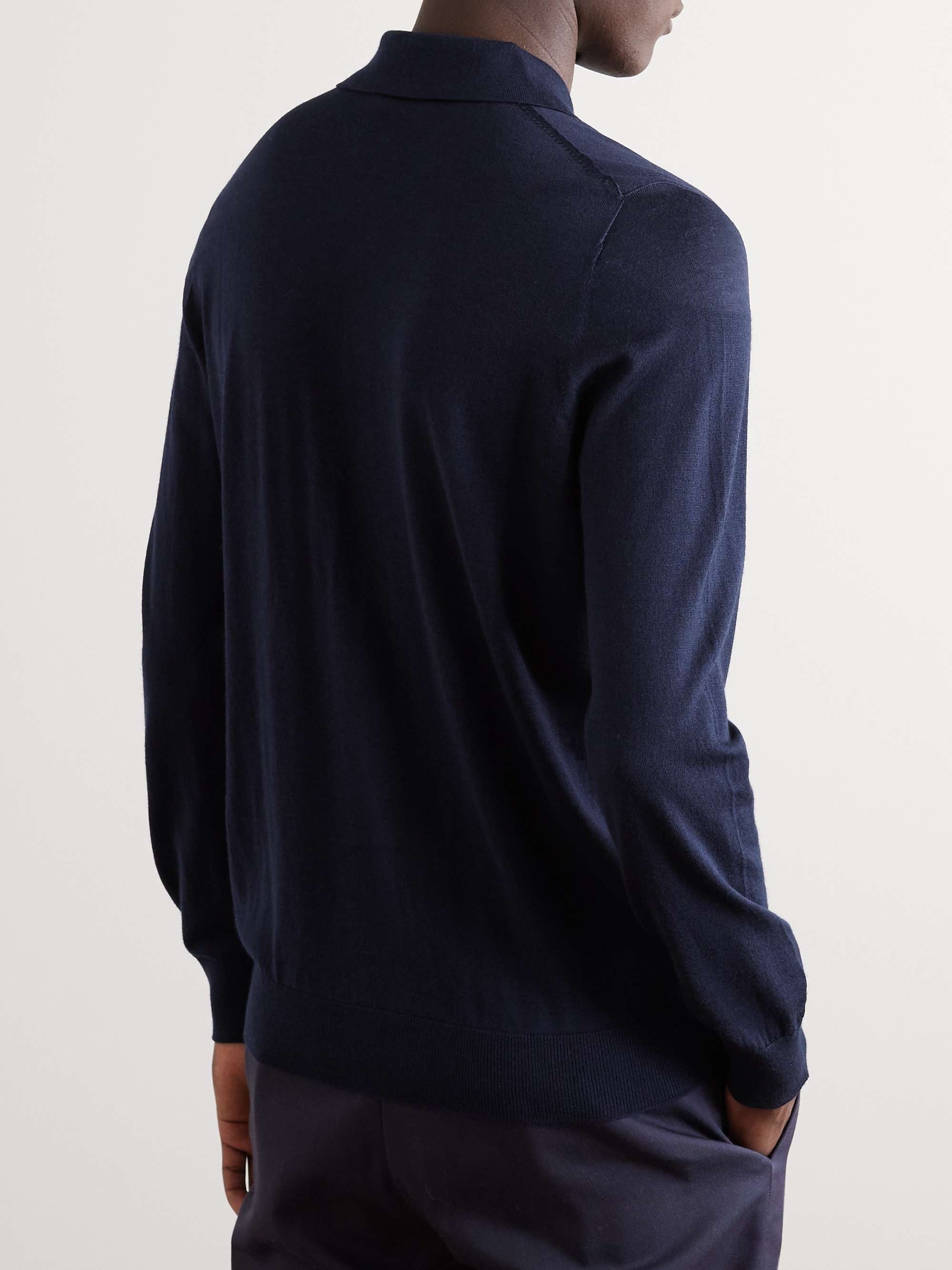 JOHNSTONS OF ELGIN Merino Wool Polo Shirt