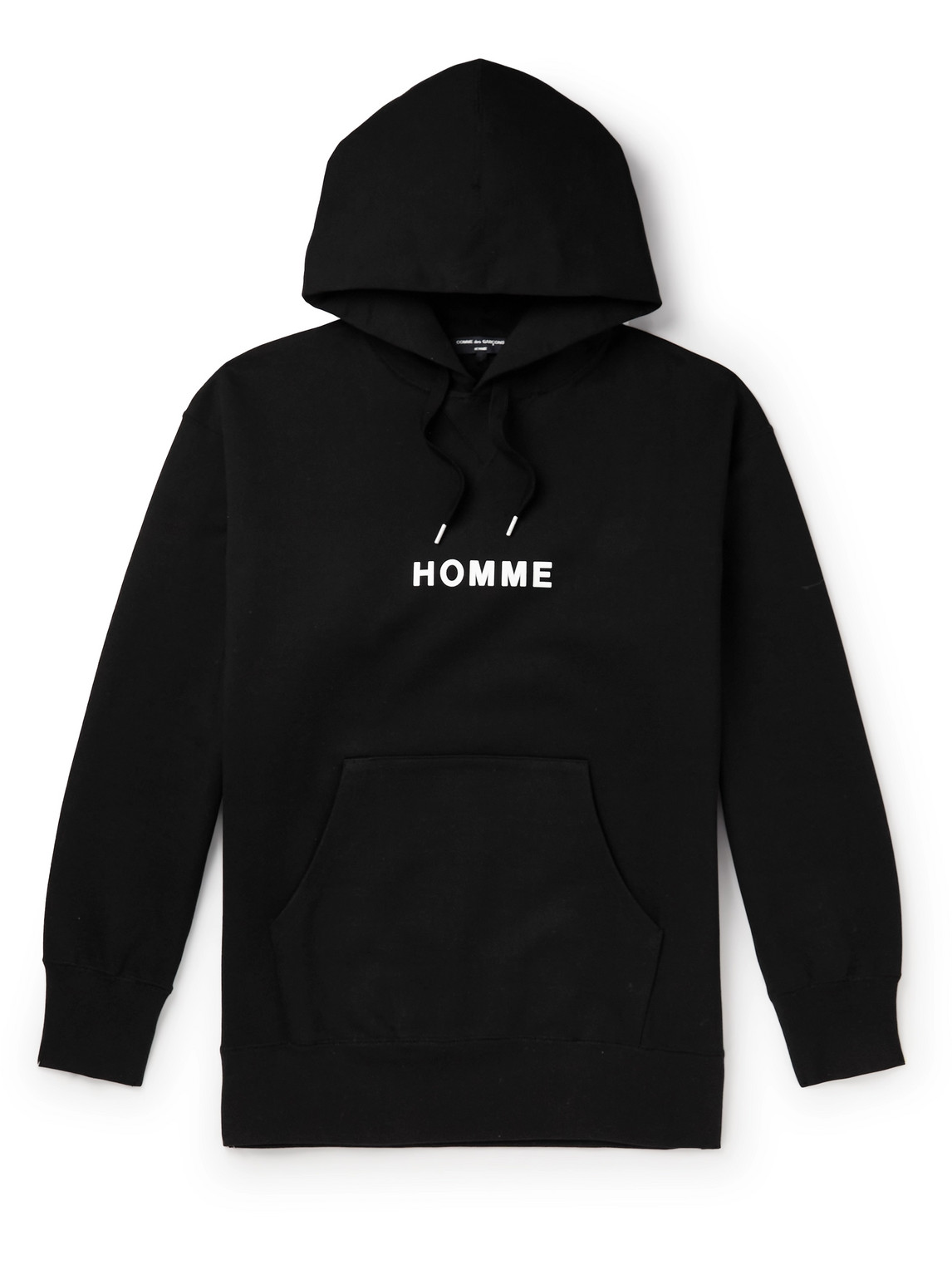 Comme Des Garçons Homme Deux Homme-print Cotton Hoodie In Black
