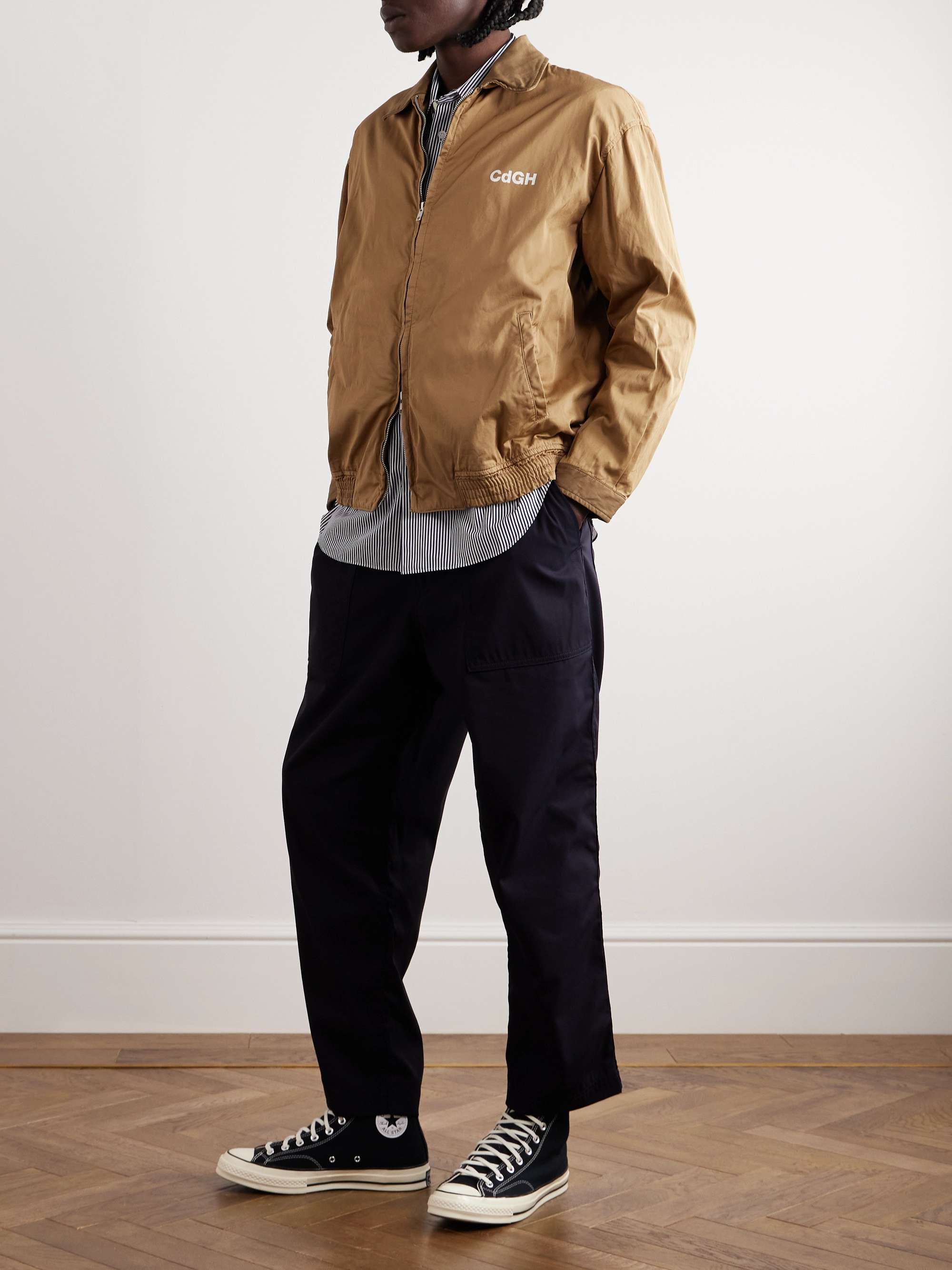 COMME DES GARÇONS HOMME Logo-Print Cotton-Gabardine Jacket | MR PORTER