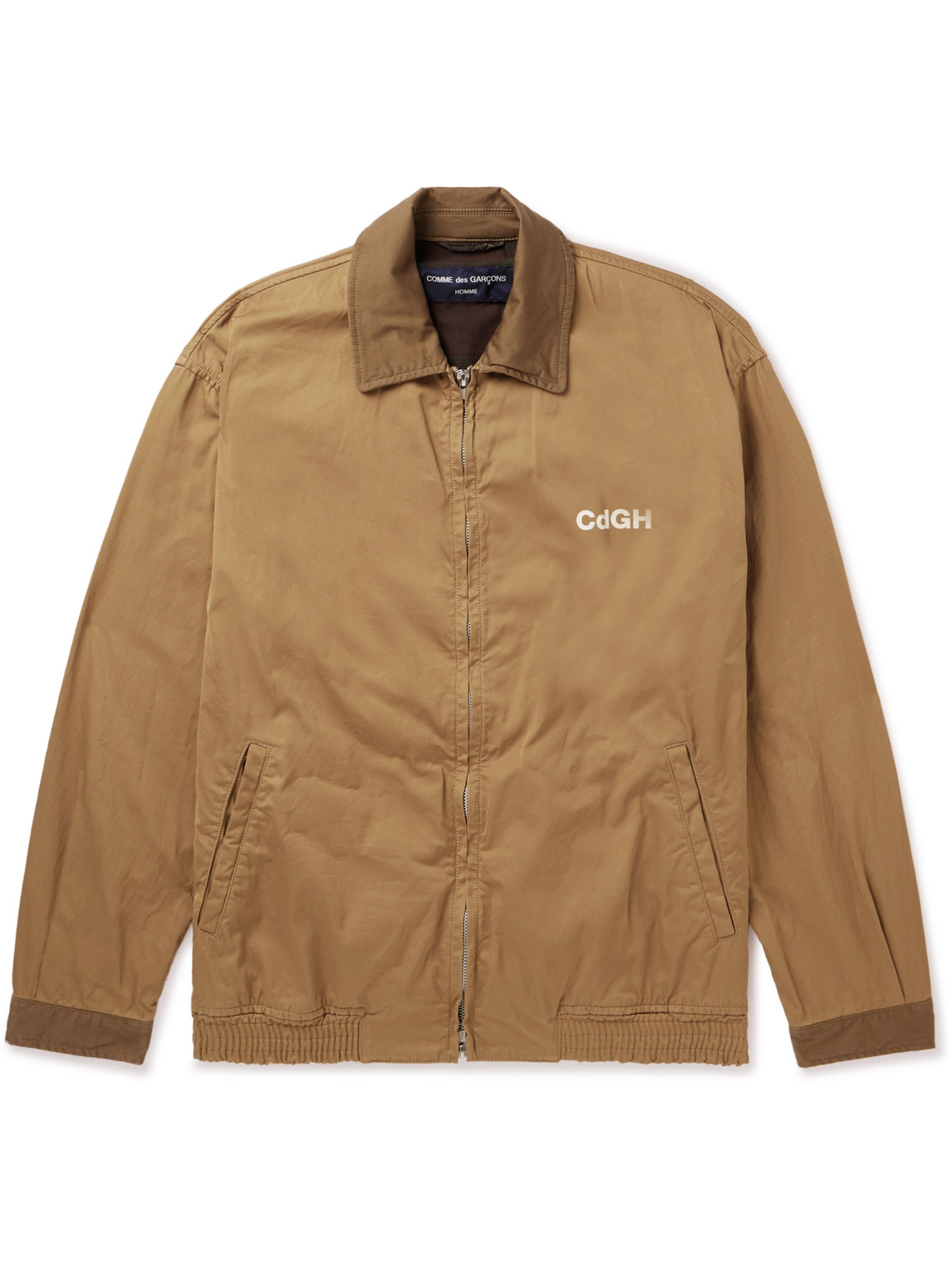 COMME DES GARÇONS HOMME DEUX LOGO-PRINT COTTON-GABARDINE JACKET