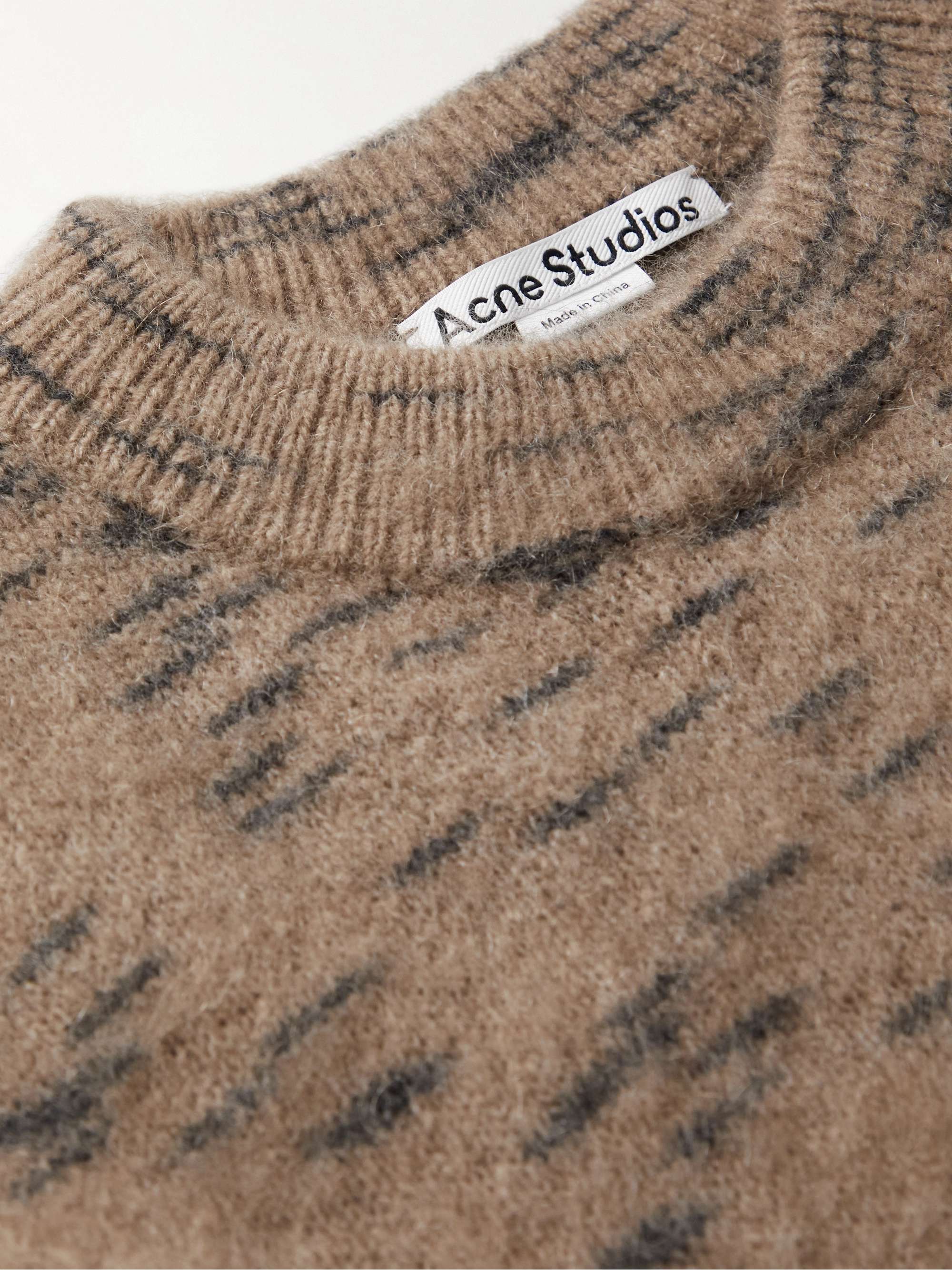ACNE STUDIOS Kristova Brushed Jacquard-Knit Sweater