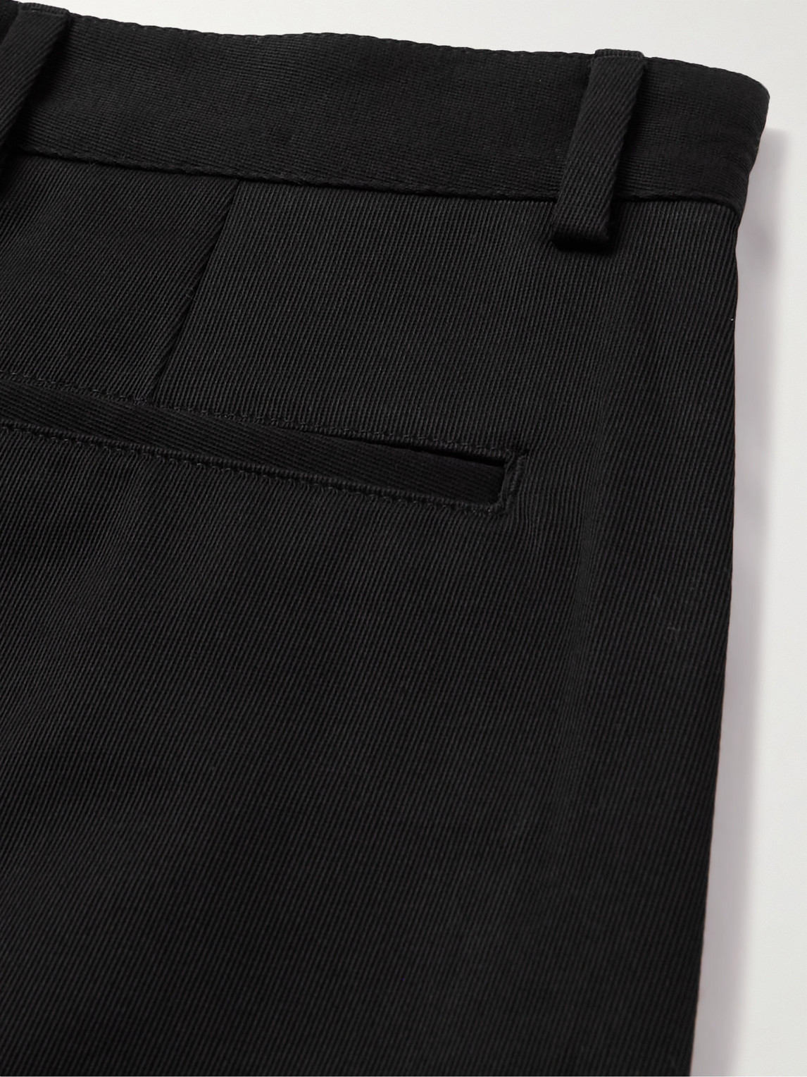 Shop Acne Studios Straight-leg Cotton-twill Trousers In Black