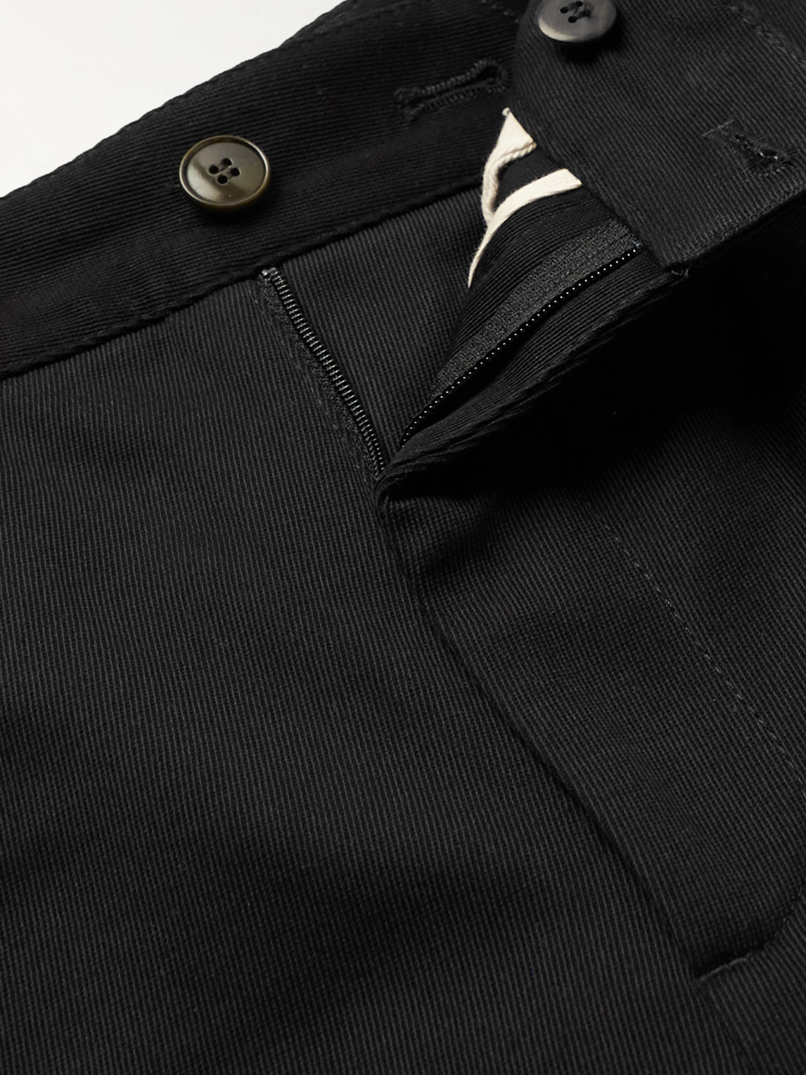 Shop Acne Studios Straight-leg Cotton-twill Trousers In Black