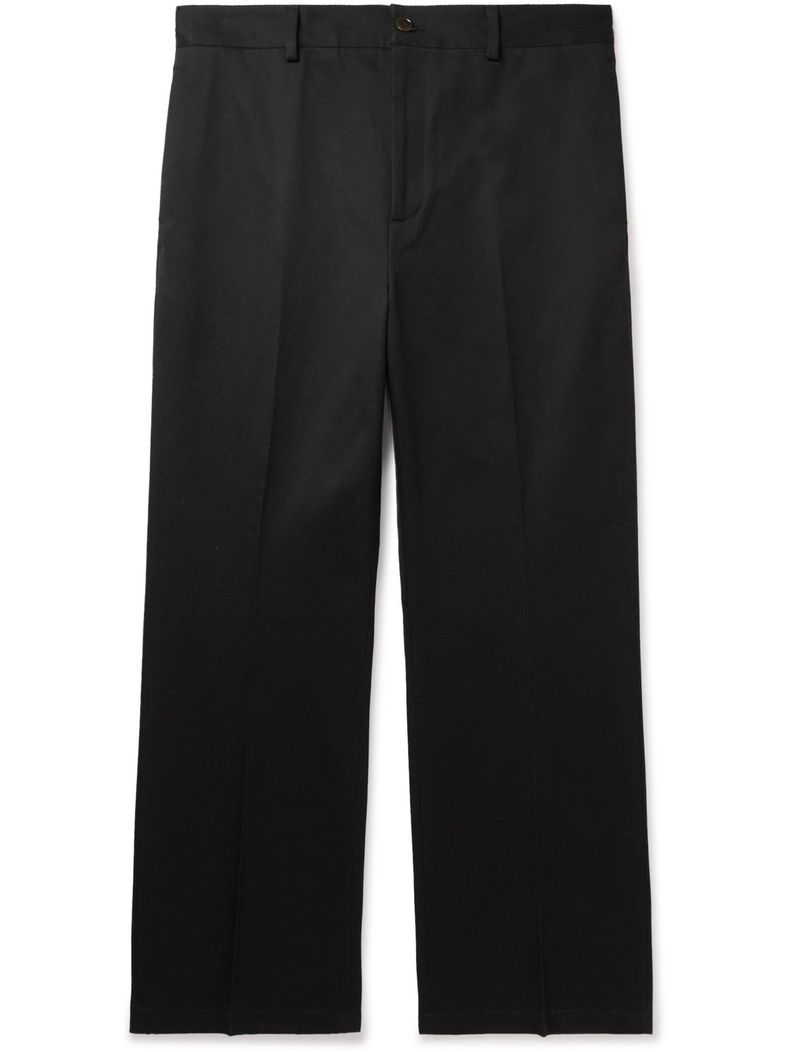Acne Studios Straight-leg Cotton-twill Trousers In Black