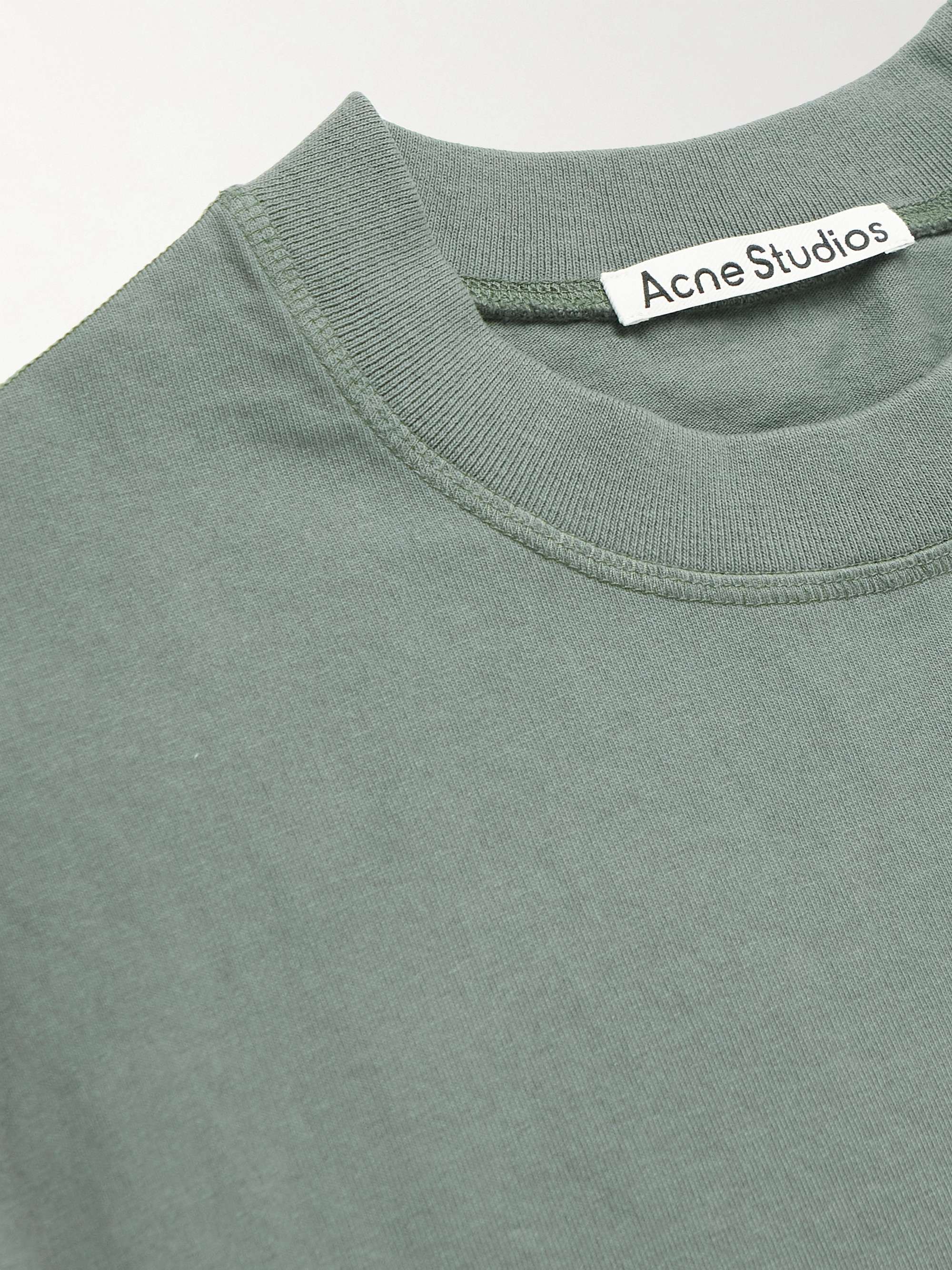 ACNE STUDIOS Logo-Print Garment-Dyed Cotton-Jersey T-Shirt