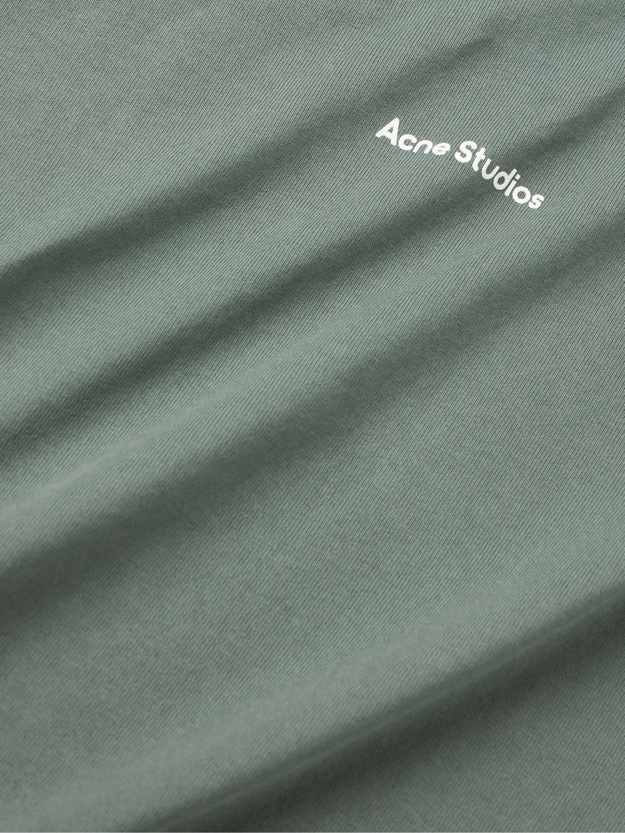 ACNE STUDIOS Logo-Print Garment-Dyed Cotton-Jersey T-Shirt