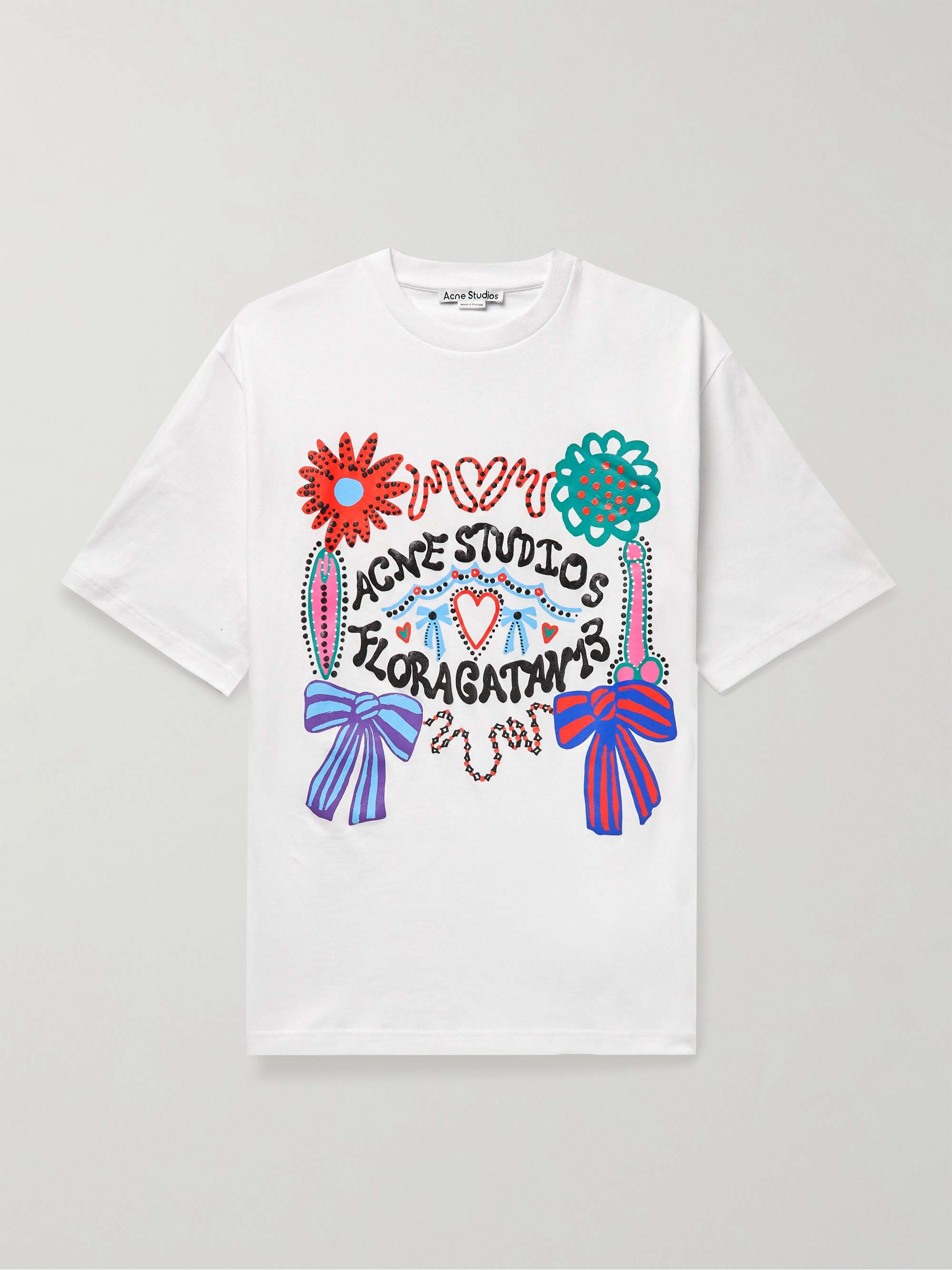 ACNE STUDIOS Enriko Oversized Logo-Print Cotton-Jersey T-Shirt for Men | MR  PORTER