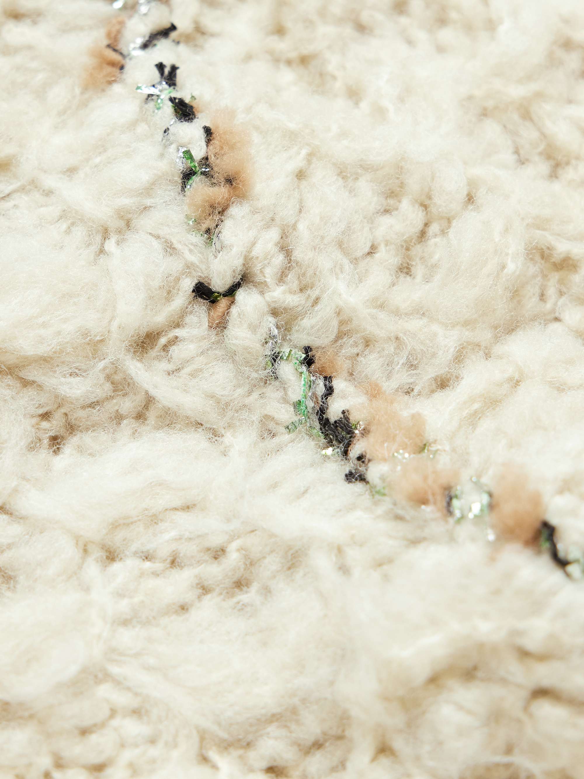ACNE STUDIOS Distressed Lamé-Trimmed Waffle-Knit Sweater