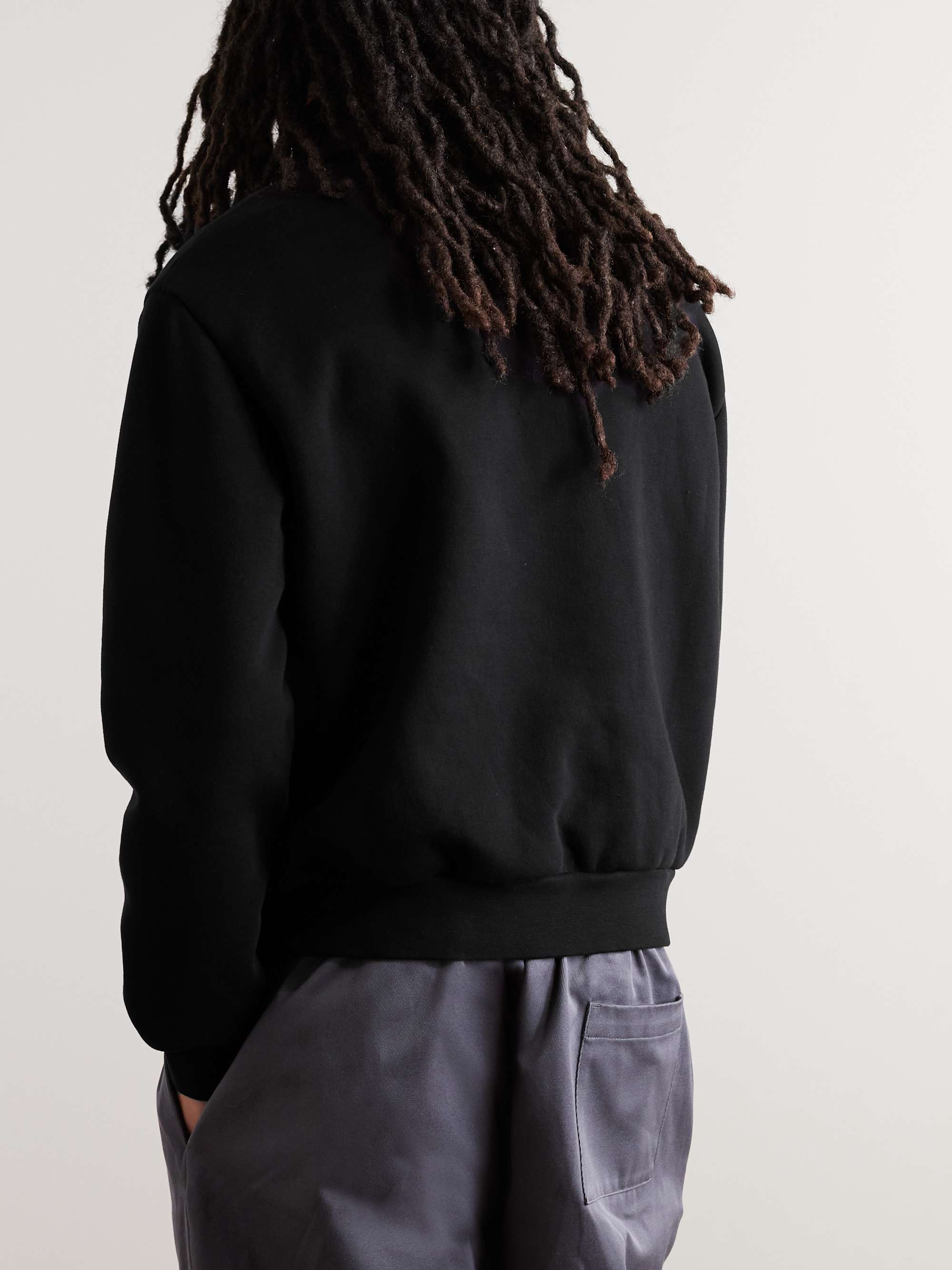 ACNE STUDIOS Fenrik Cotton-Blend Jersey Half-Zip Sweatshirt