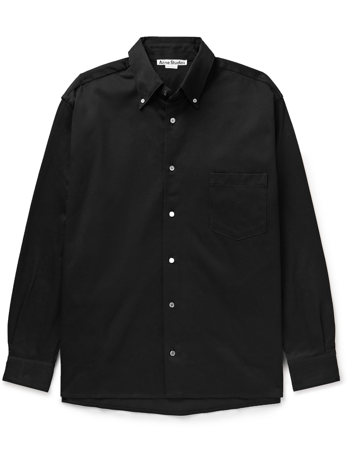 Acne Studios Odrox Cotton Twill Overshirt In Black | ModeSens