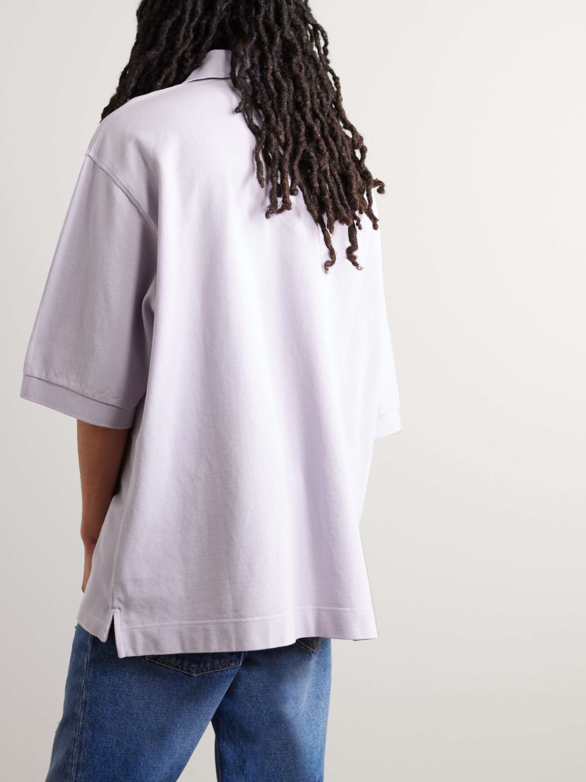 ACNE STUDIOS Logo-Embroidered Cotton-Piqué Polo Shirt