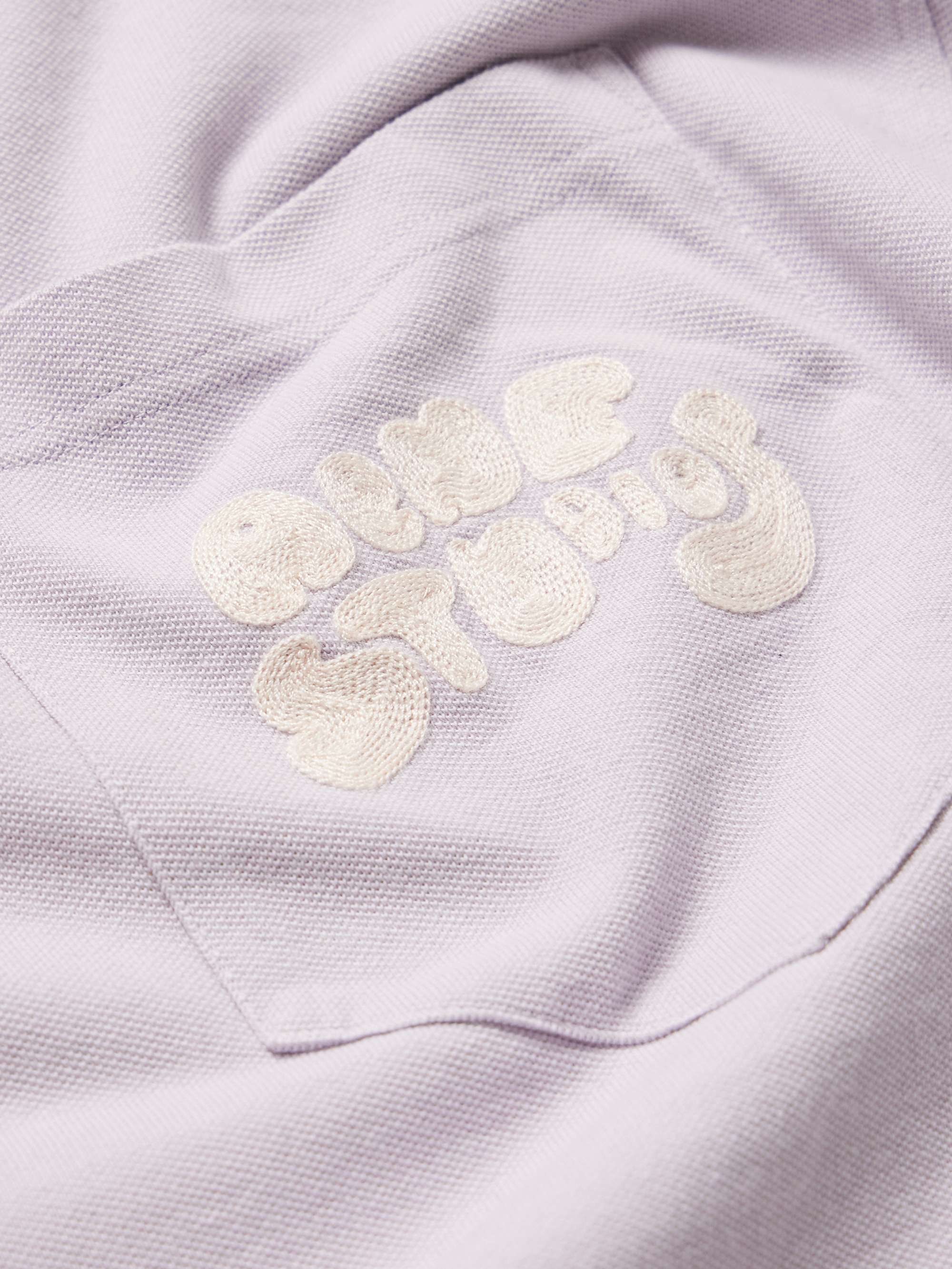 ACNE STUDIOS Logo-Embroidered Cotton-Piqué Polo Shirt