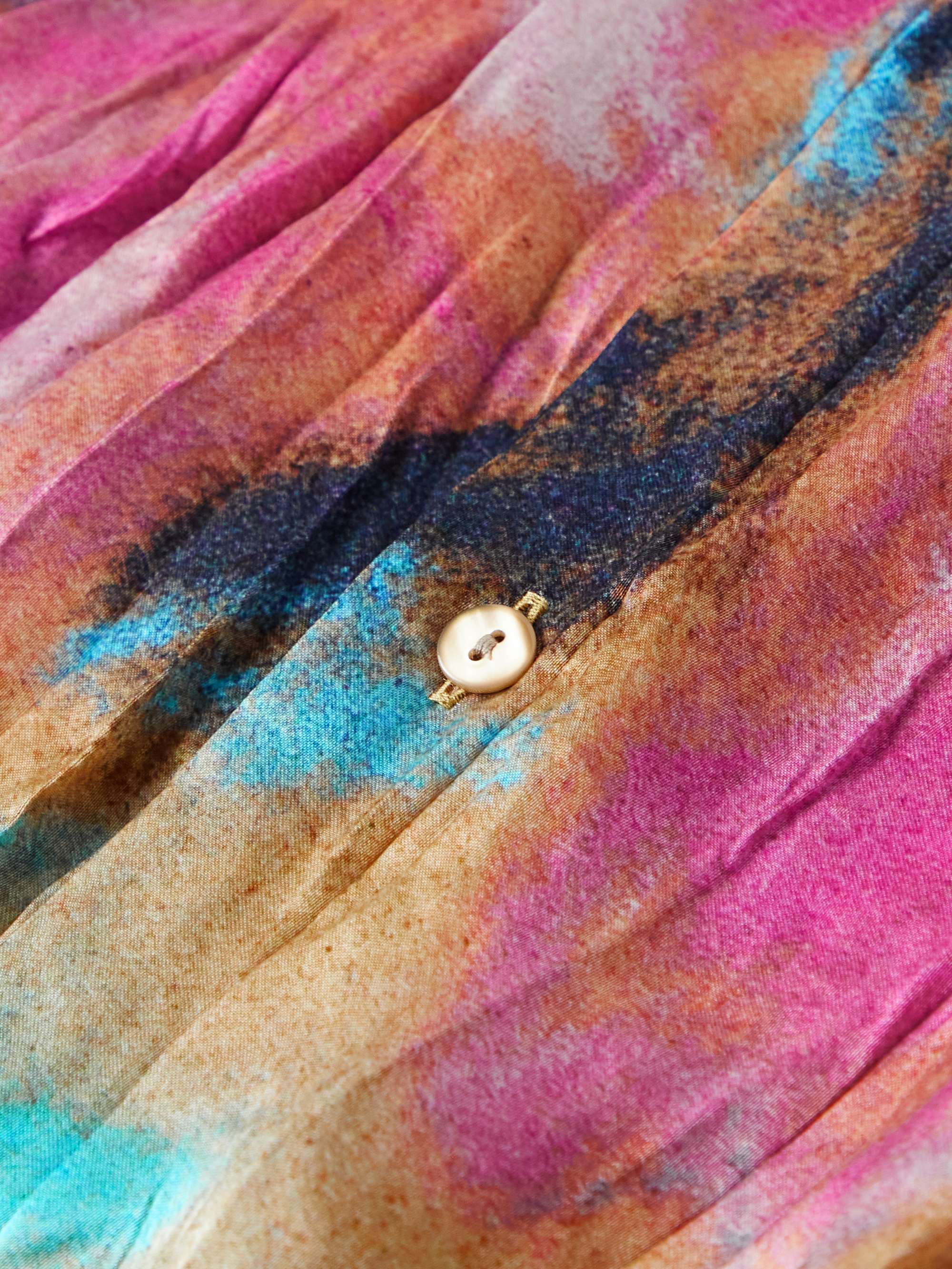 ACNE STUDIOS + Karen Kilimnick Printed Crinkled-Satin Shirt