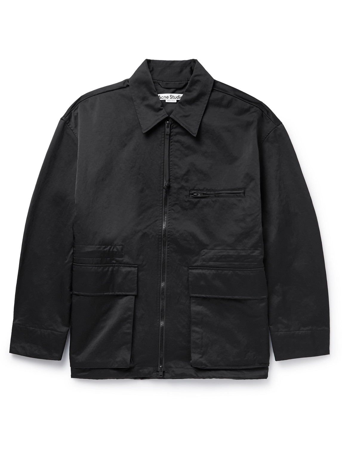 Acne Studios Ostero Oversized Nylontwill Jacket In Black ModeSens