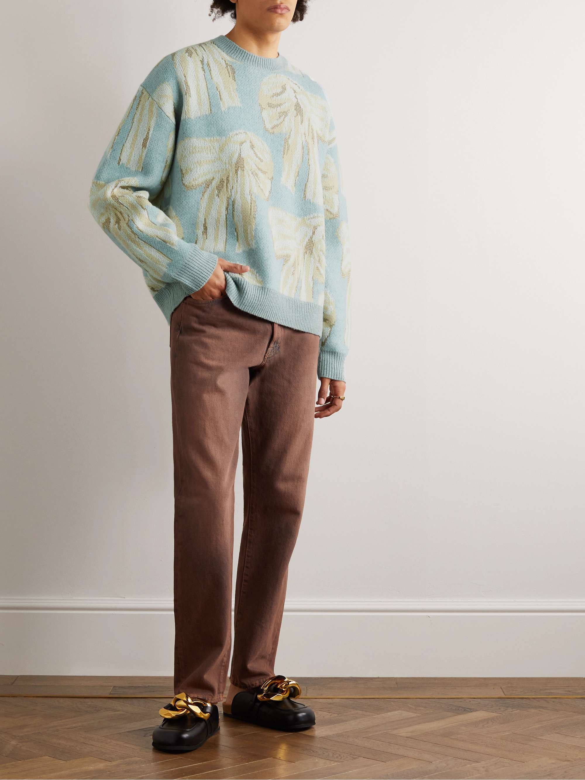 ACNE STUDIOS + Karen Kilimnik Wool-Blend Jacquard Sweater
