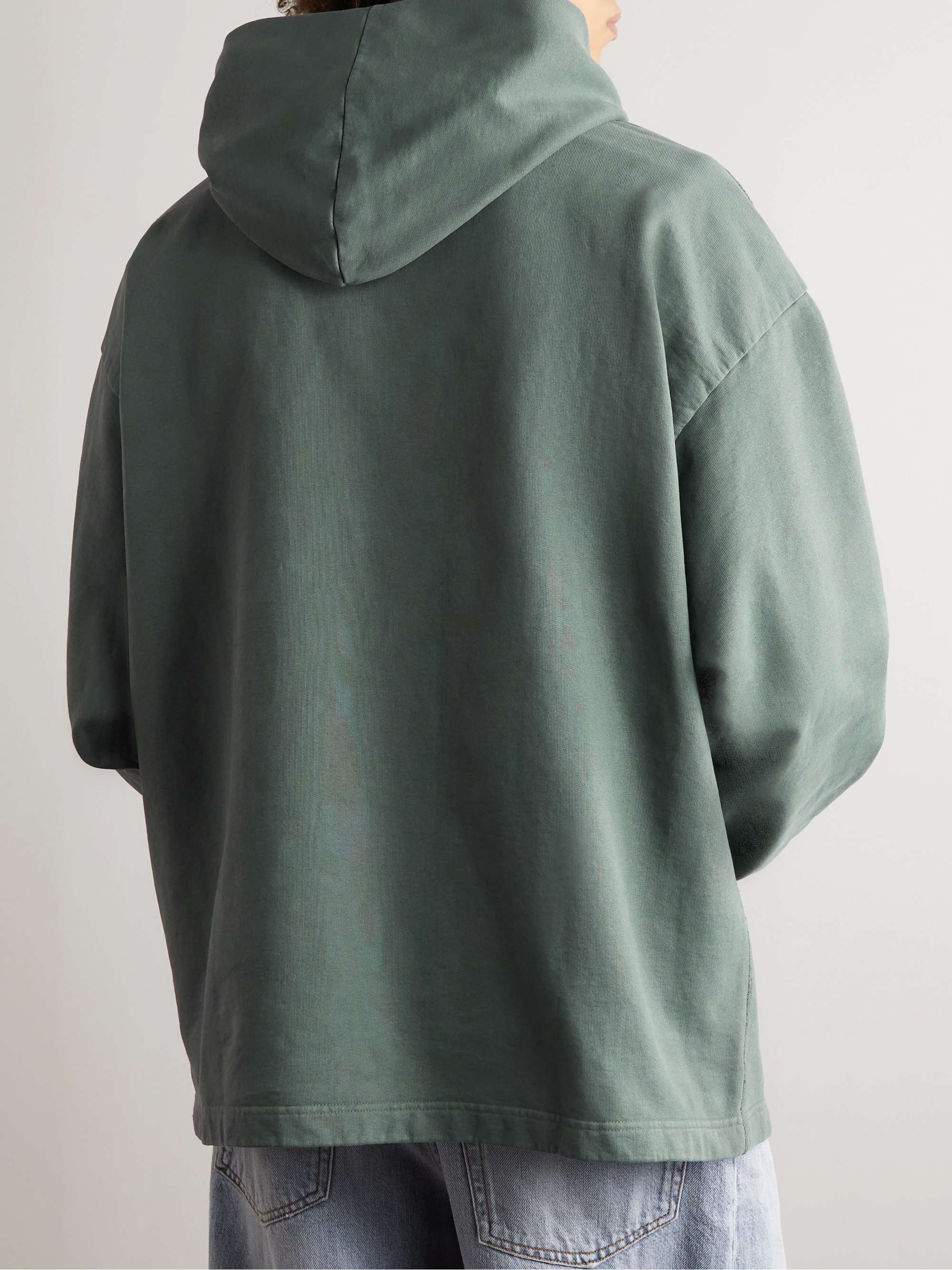 ACNE STUDIOS Franklin Logo-Print Fleece-Back Cotton-Jersey Hoodie