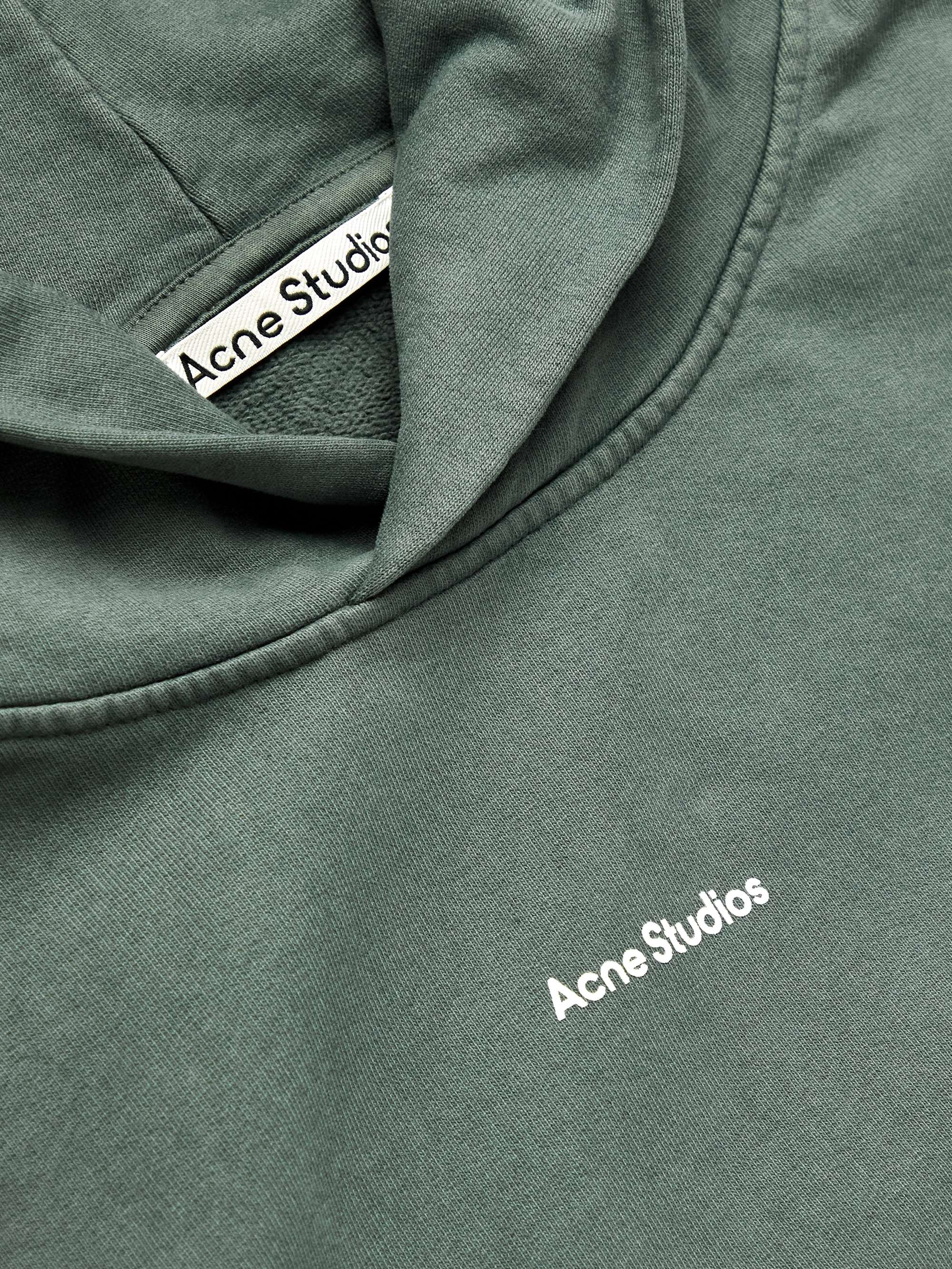 ACNE STUDIOS Franklin Logo-Print Fleece-Back Cotton-Jersey Hoodie