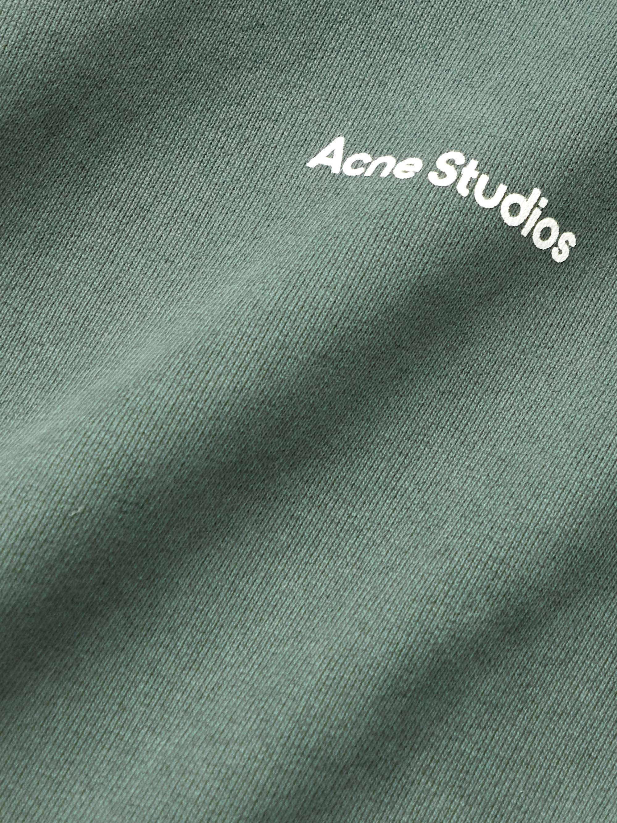 ACNE STUDIOS Franklin Logo-Print Fleece-Back Cotton-Jersey Hoodie